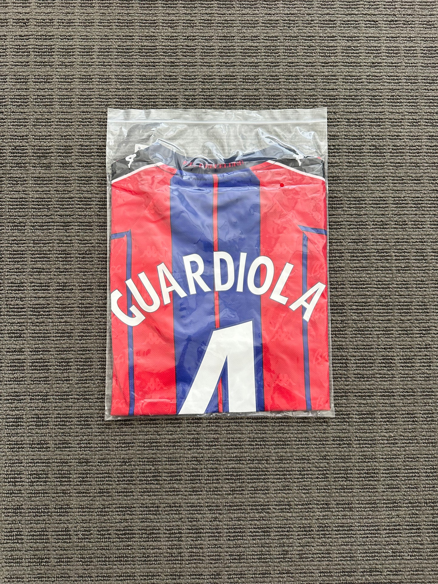 Soccer Jersey Barcelona Retro Home Blue Red Pep Guardiola #4 96/97 Shirt Men