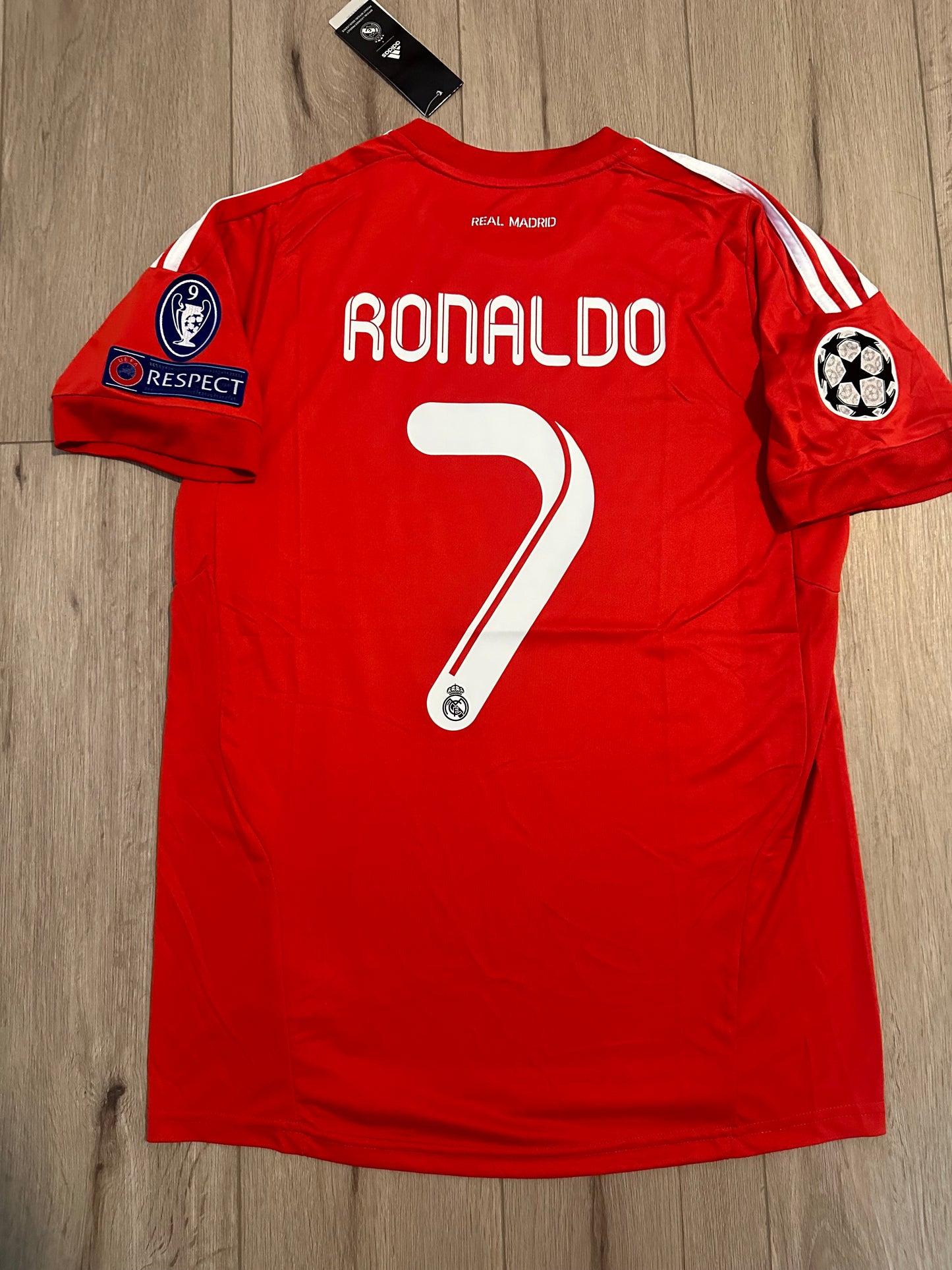Real Madrid Cristiano Ronaldo Retro 11/12 Away Red UCL Regular Men size Shirt