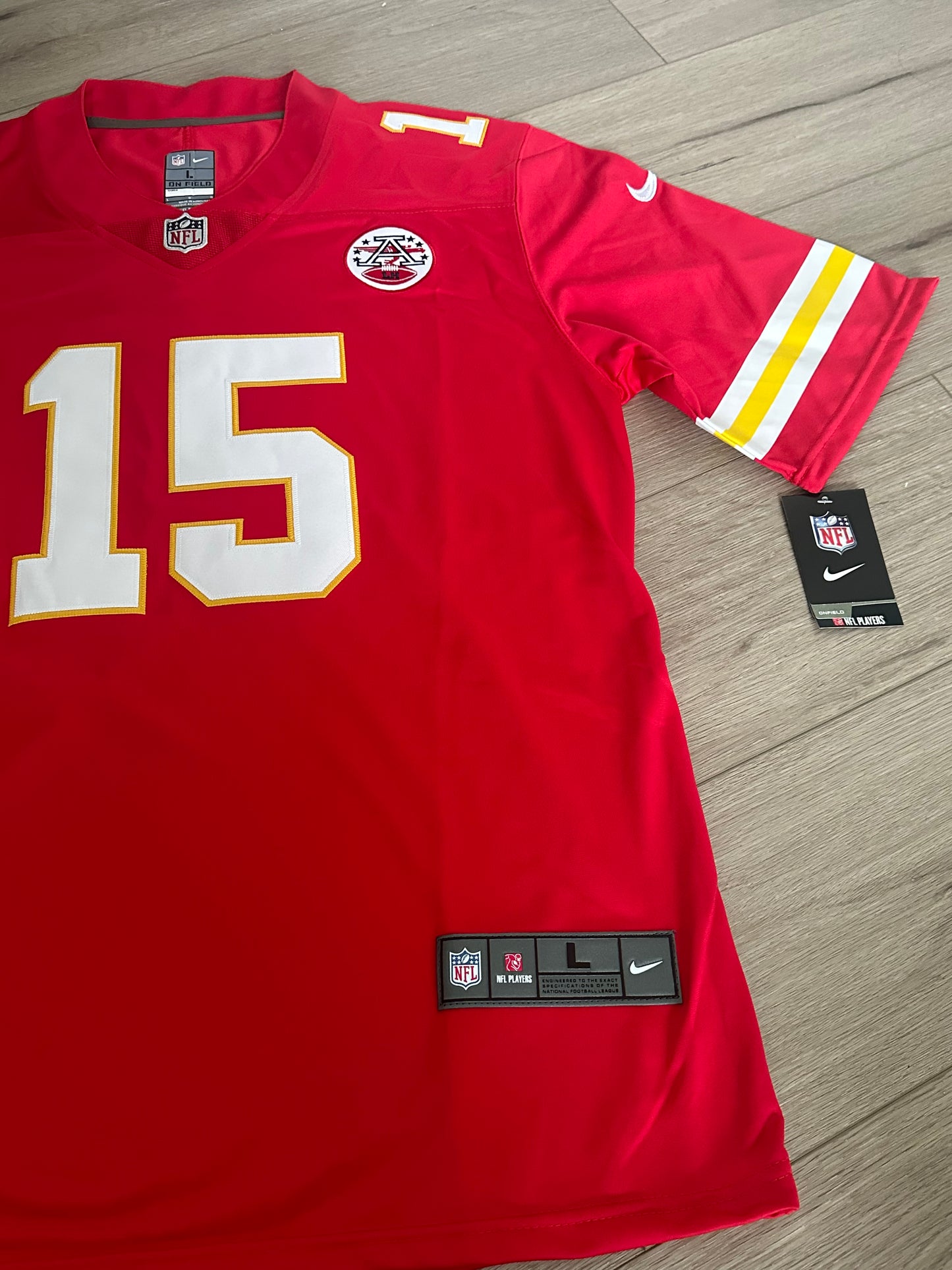 Kansas City Chiefs Patrick Mahomes Red American Football Jersey Men Plus Size