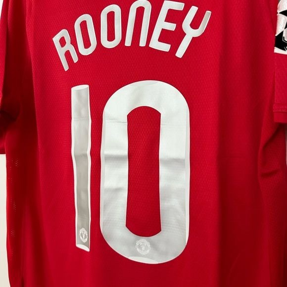 Manchester United Wayne Rooney #10 Retro Soccer Jersey Red Home UCL Final Men