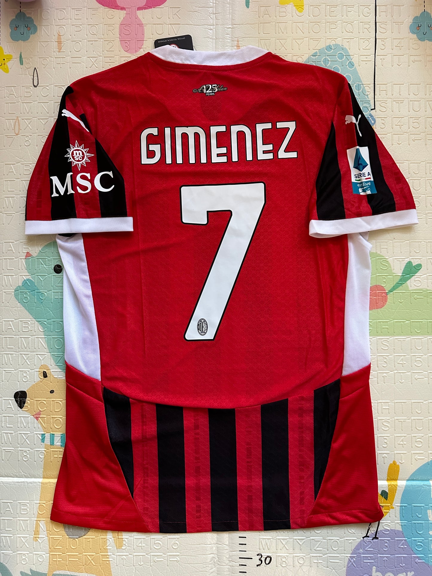 Milan Gimenez Soccer Jersey Red Men Size Player Version