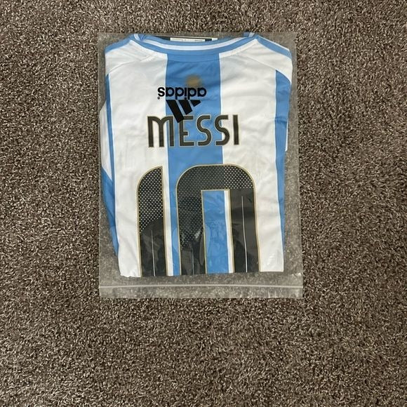 Argentina Lionel Messi #10 Soccer Jersey 2024 Final Cup Home Blue Men Size Shirt