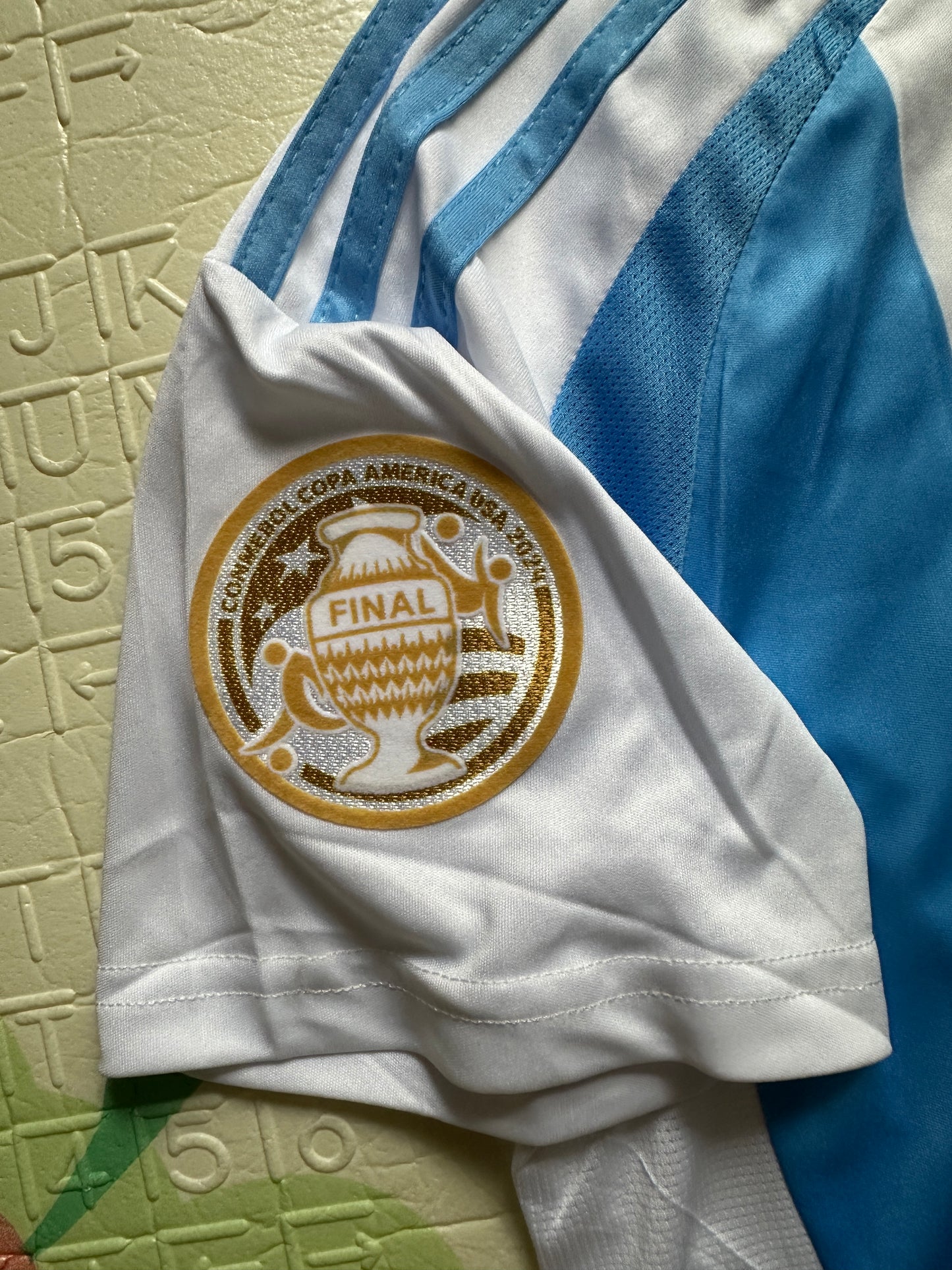 Argentina Lionel Messi #10 Soccer Jersey 2024 Final Cup Home Blue Men Size Shirt