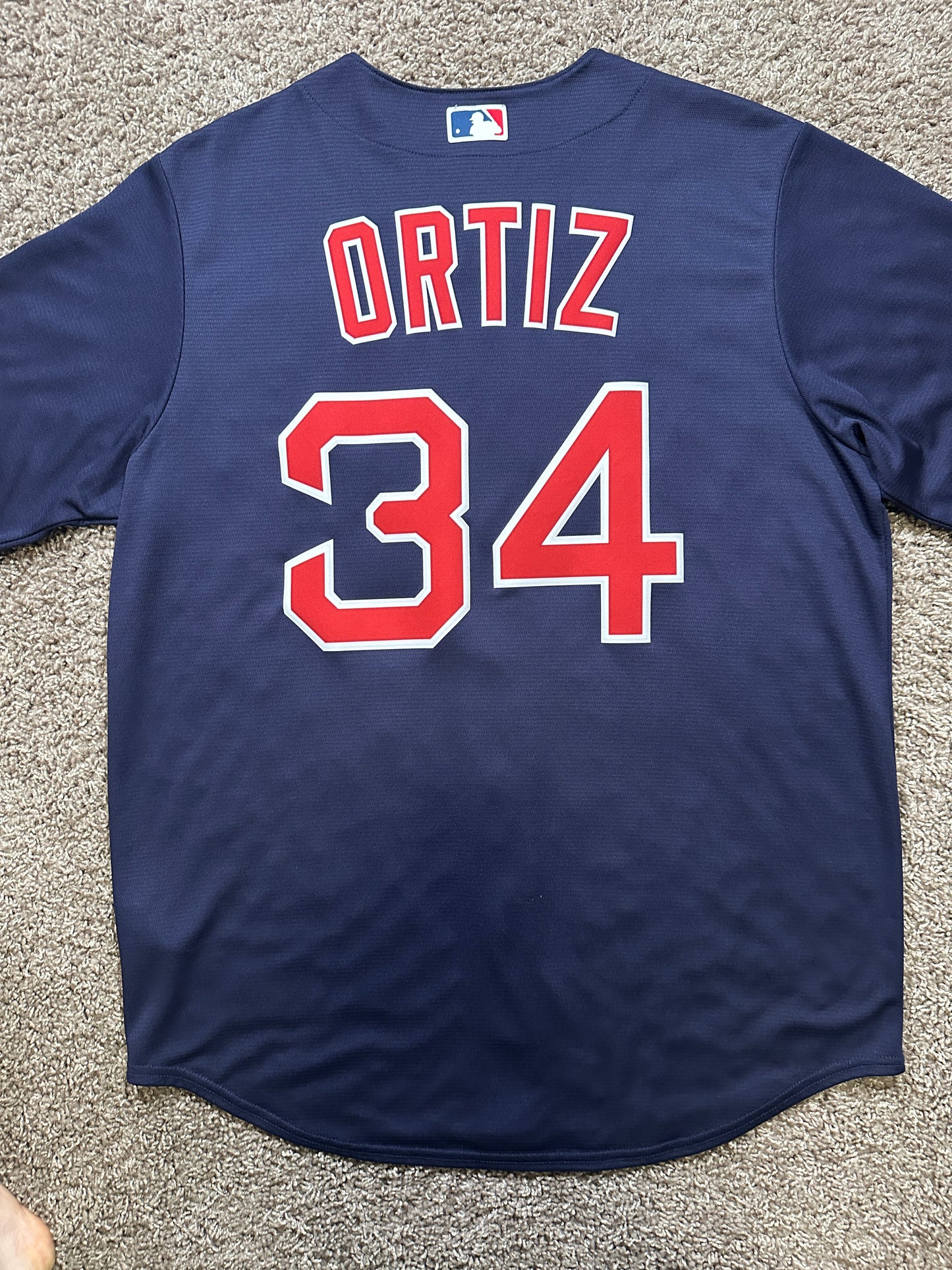Boston Red Sox David Ortiz #34 Baseball Jersey Navy Men Size T-shirtrt