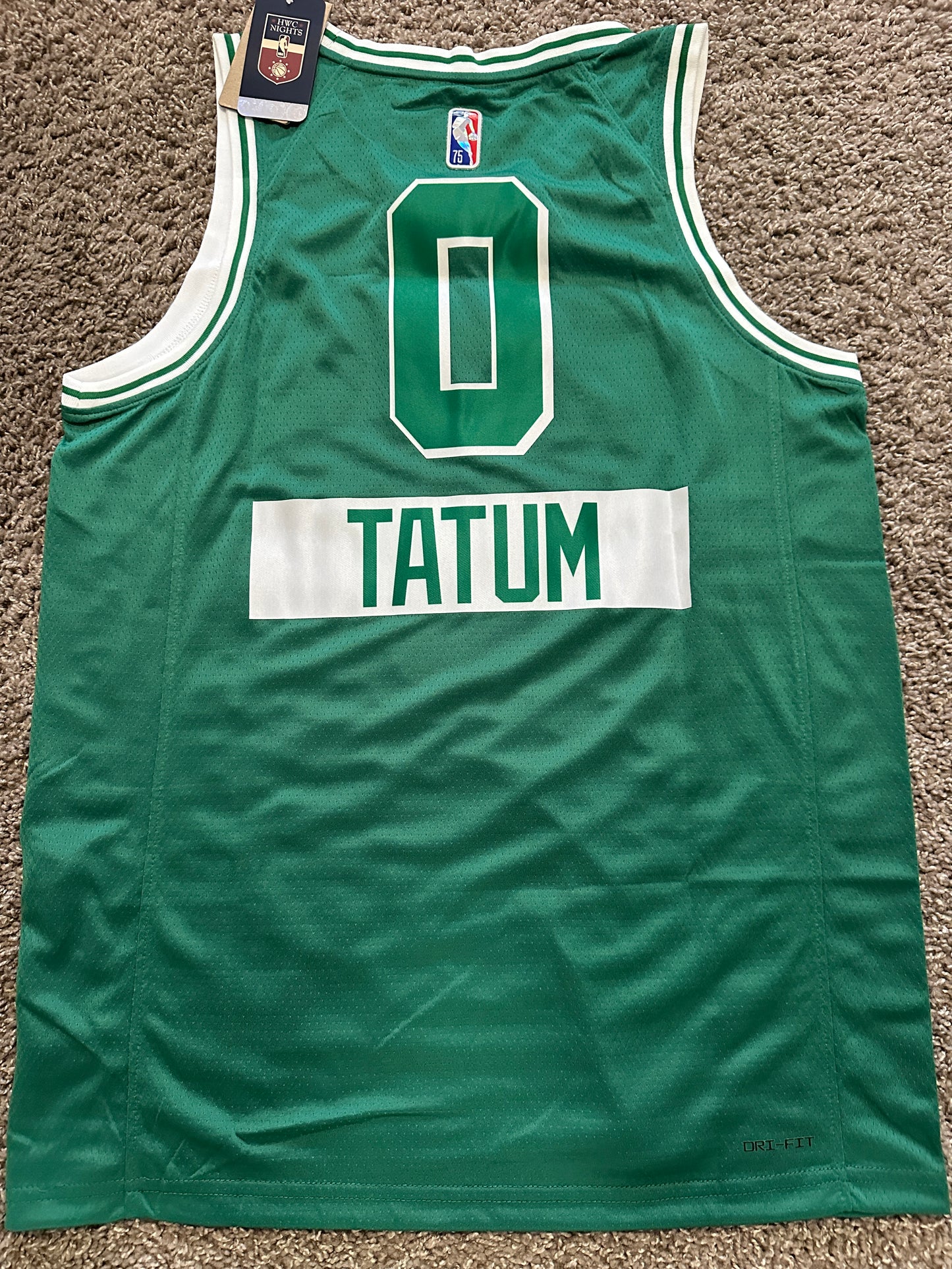 Boston Celtics Jayson Tatum Retro Basketball Jersey Green Men Size