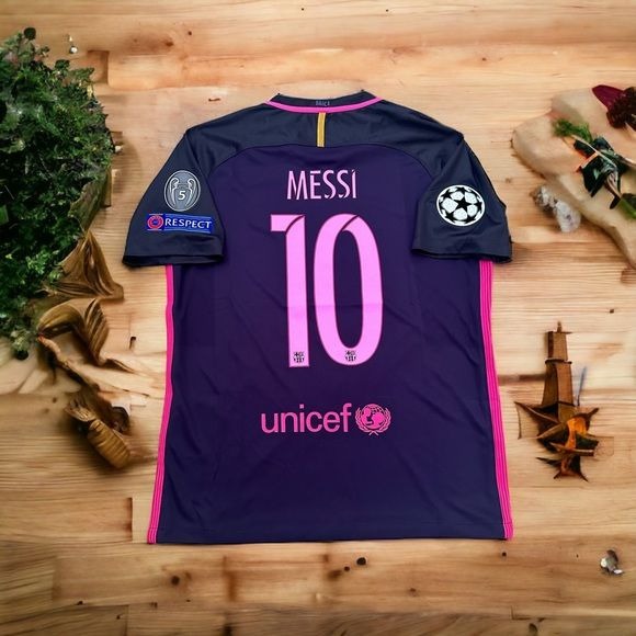 Barcelona Messi Away Purple 2016/17 Soccer Jersey #10 Large size Men shirt