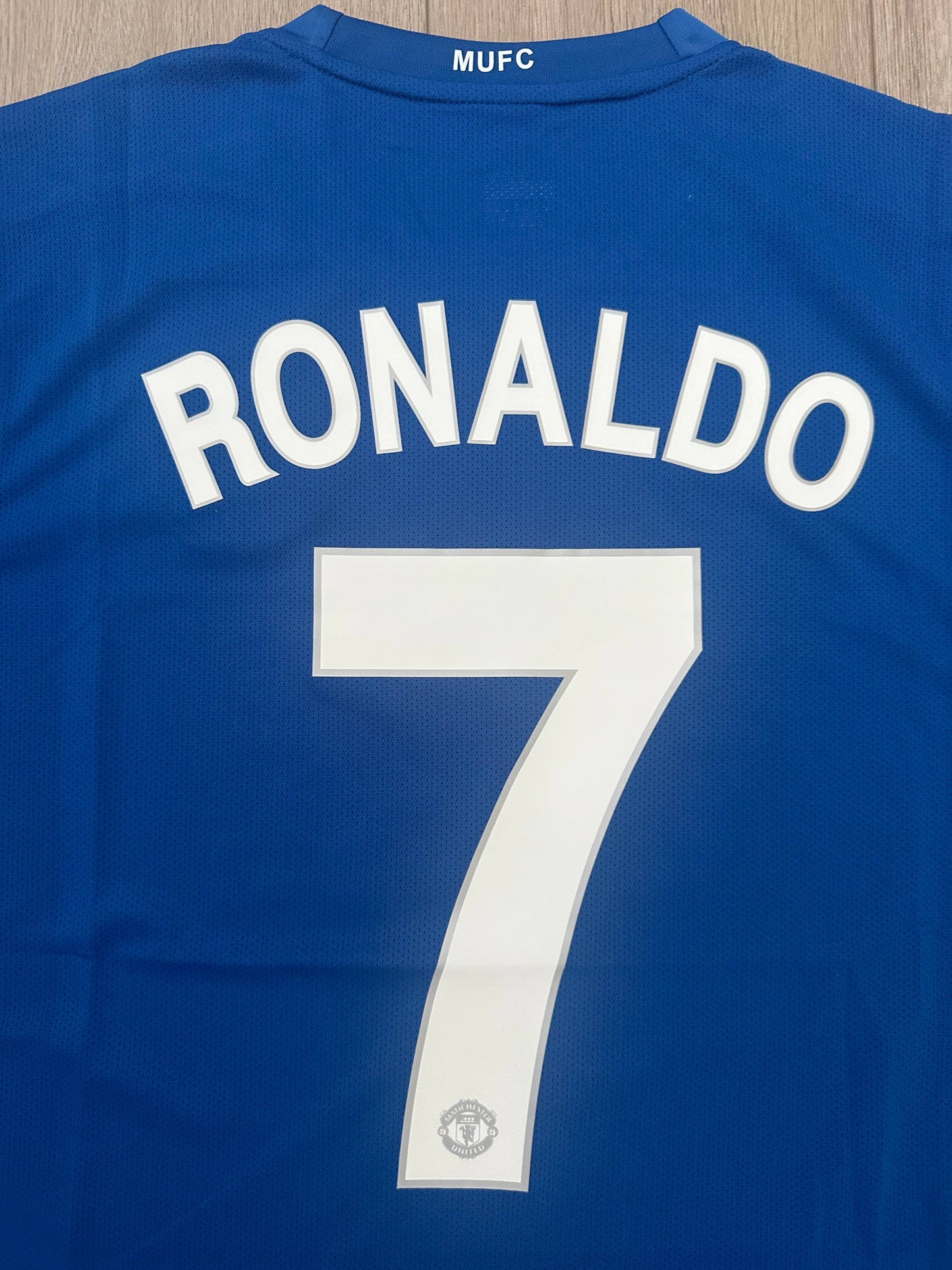 Manchester United Ronaldo 2009 Soccer Jersey Away Blue Champions Men Football