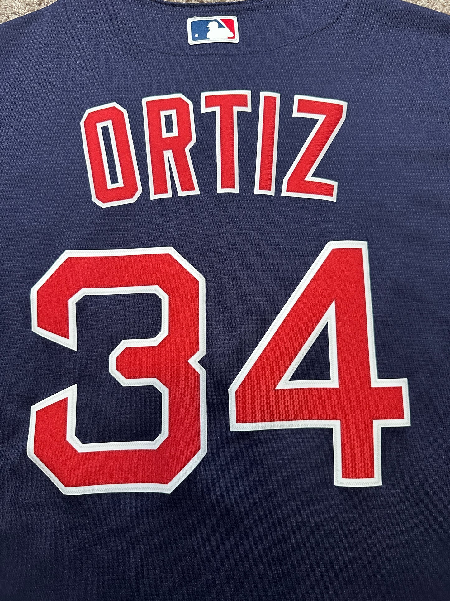 Boston Red Sox David Ortiz #34 Baseball Jersey Navy Men Size T-shirtrt