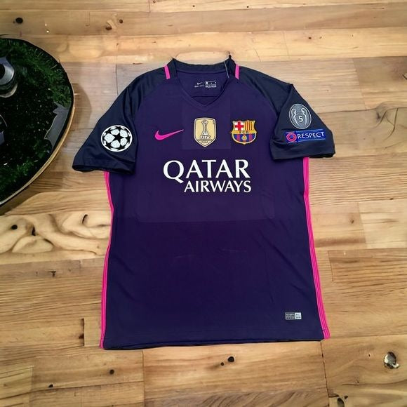 Barcelona Messi Away Purple 2016/17 Soccer Jersey #10 Large size Men shirt