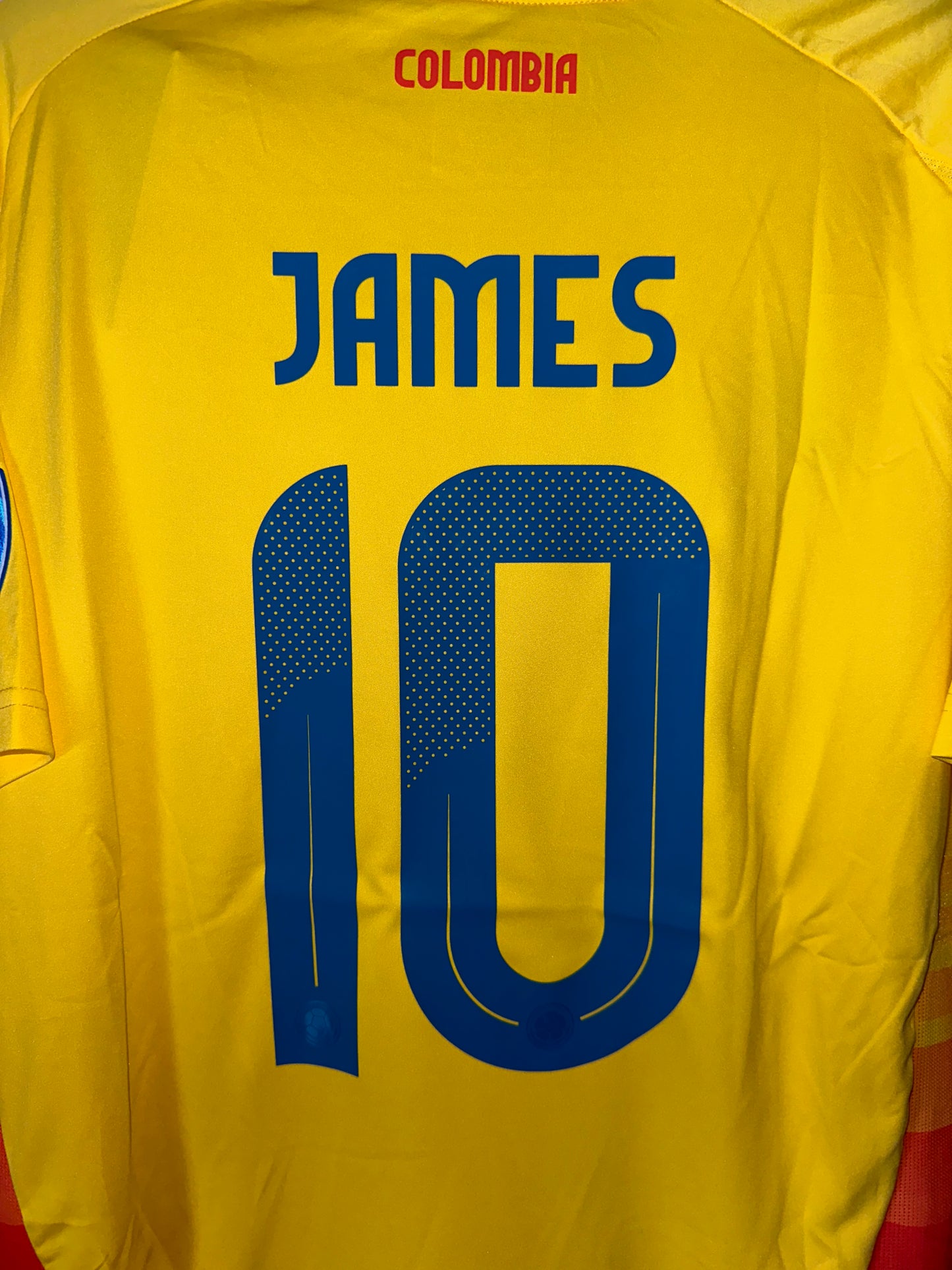 Colombia James Rodriguez #10 Soccer Jersey 2024 Yellow Home Cup Men Size Shirt