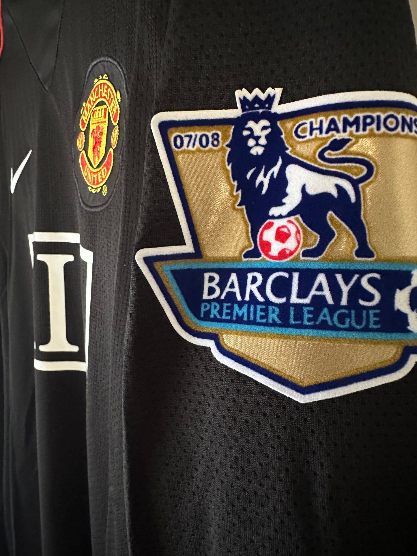 Manchester United Cristiano Ronaldo #7 07/08 Black Away Long Sleve Soccer Jersey