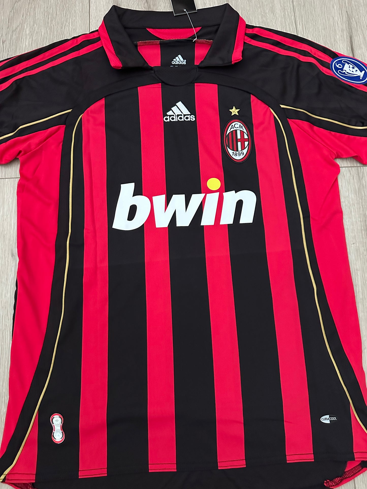 Milan Kaka 22 Retro 06-07 Home Soccer Jersey Home Red Black Men