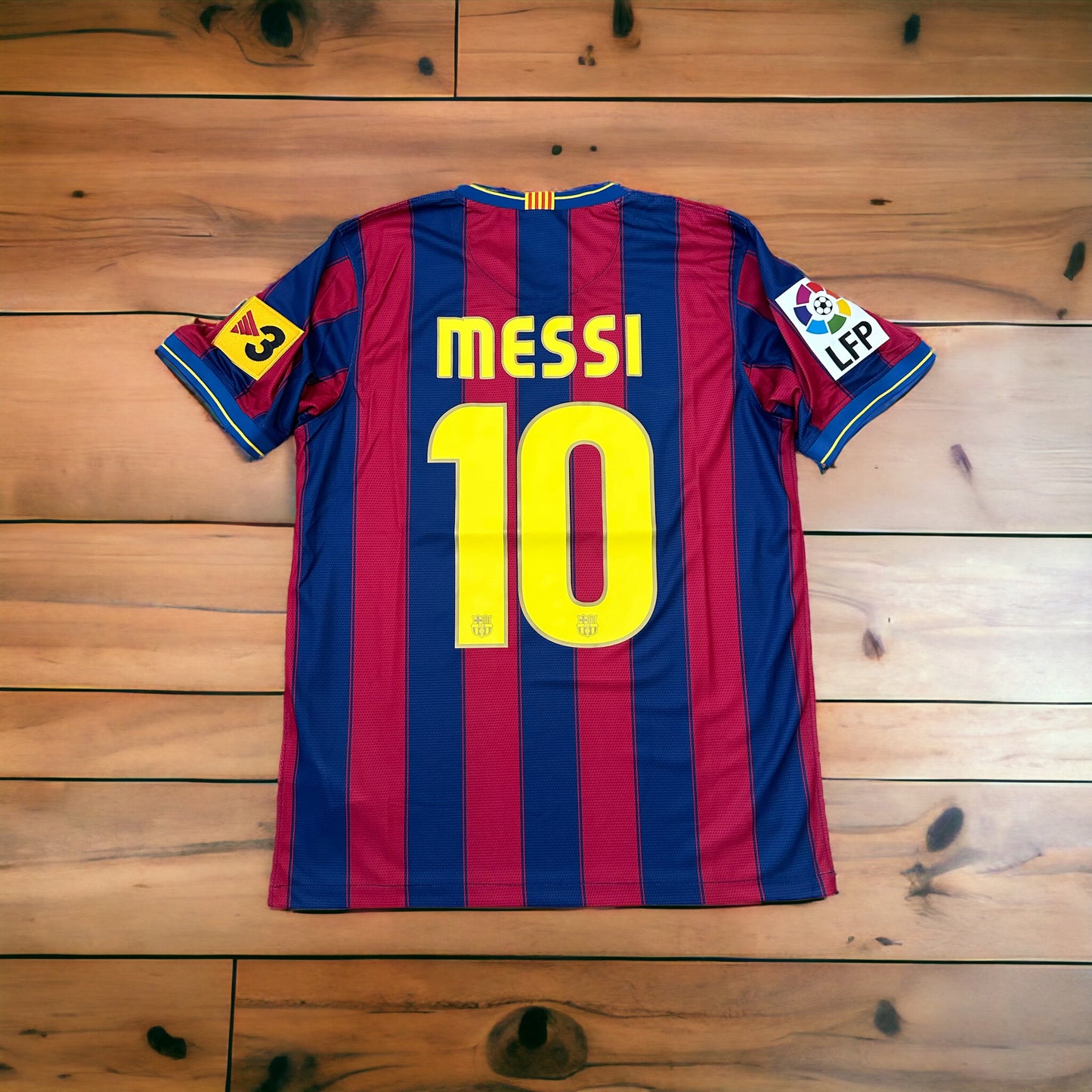Messi Lionel #10 Barcelona 09/10 Retro Home Soccer Jersey UCL True size Men