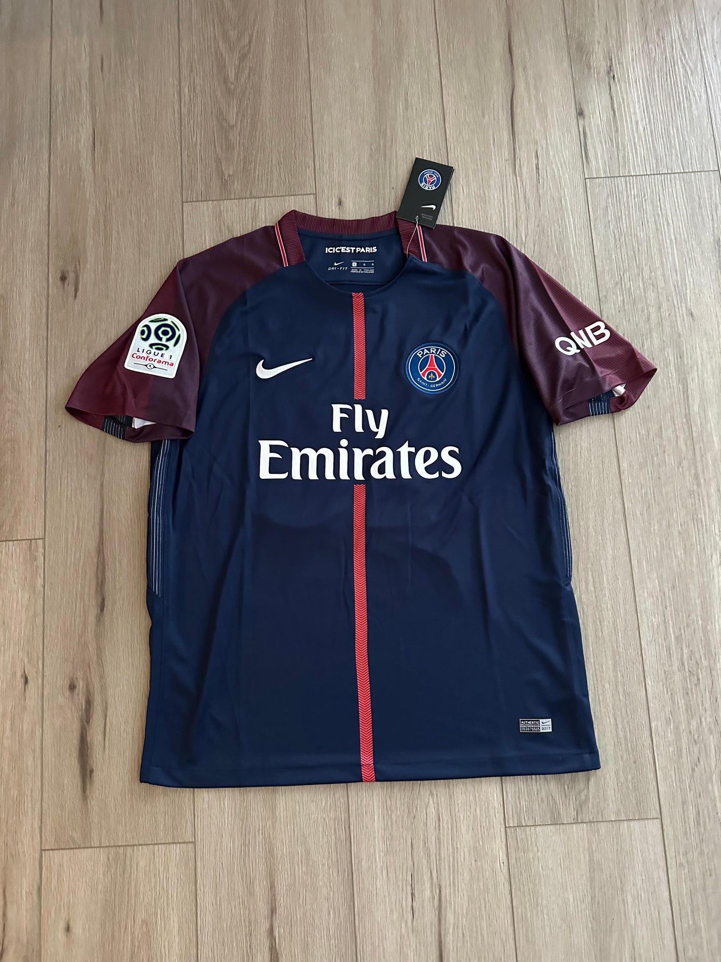 Neymar Jr Soccer Jersey PSG Home Blue 17-18 Football Shirt Retro Men #10 Shirt