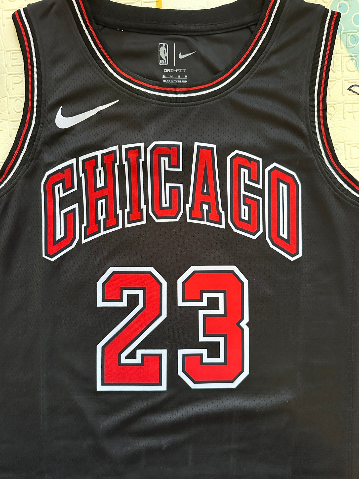 Chicago Bulls Michael Jordan #23 Retro Basketball Jersey Black Men Size