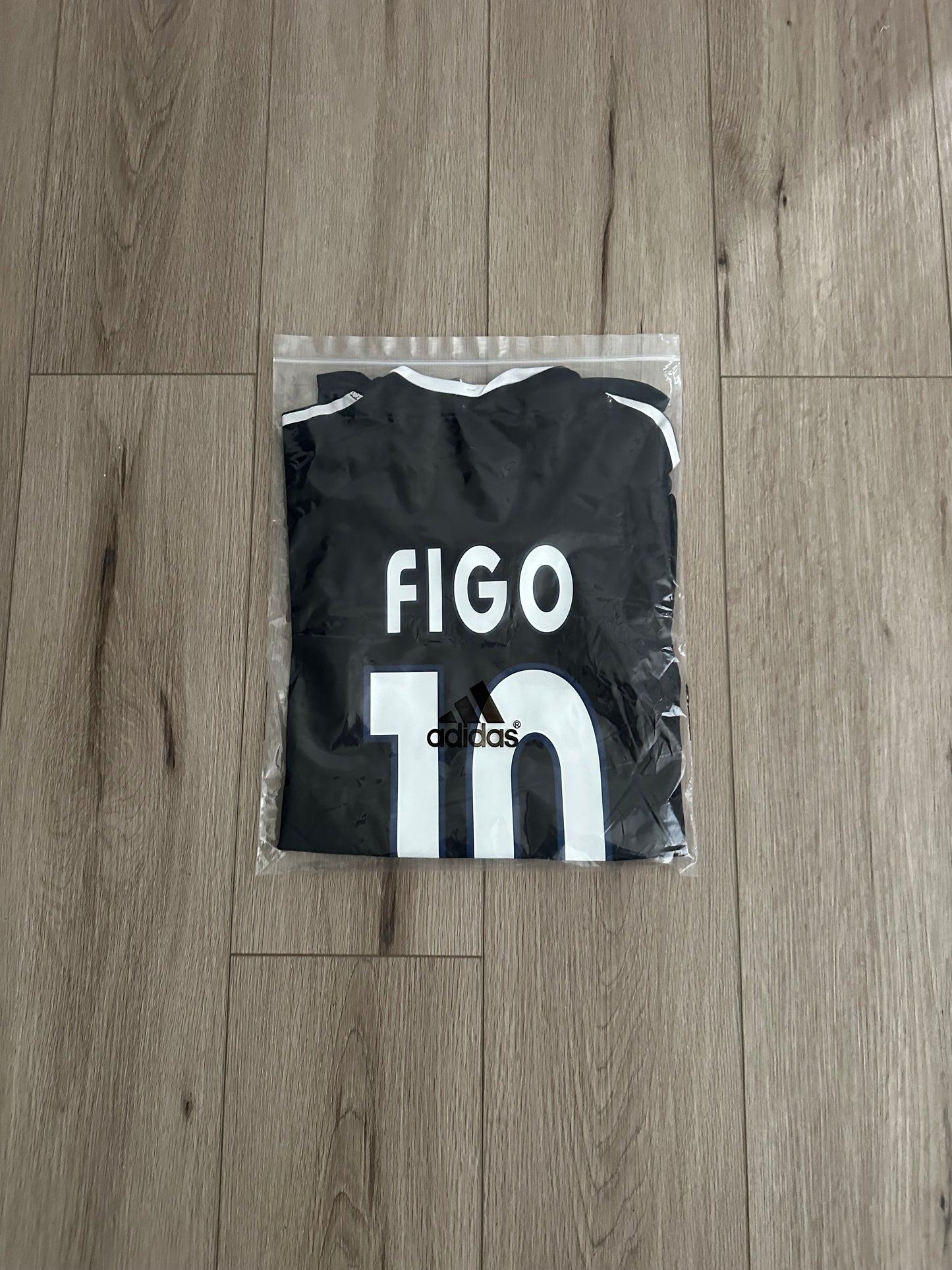 Soccer Jersey Luis Figo 10 Retro Real Madrid Away Black 04/05 Shirt Football Men