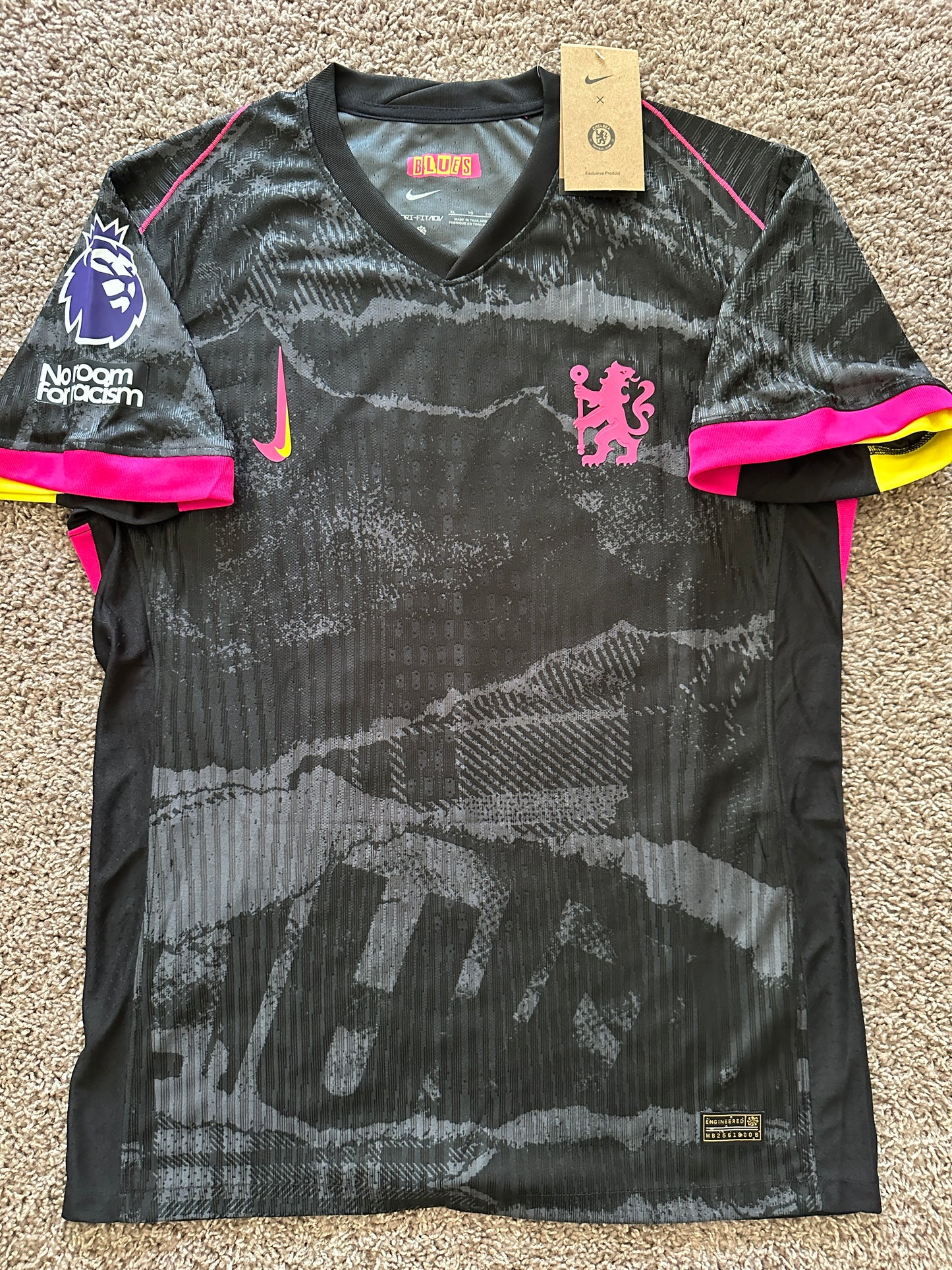 Chelsea Cole Palmer 2024/25 Soccer Jersey Black Men size Player Version