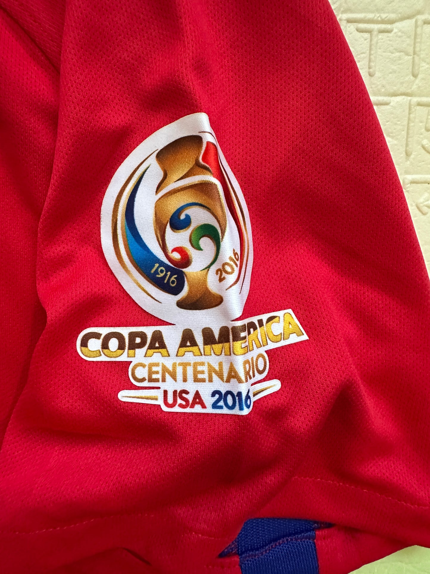 Chile Alexis Sanchez Soccer Jersey 2016 Final Home Red Men