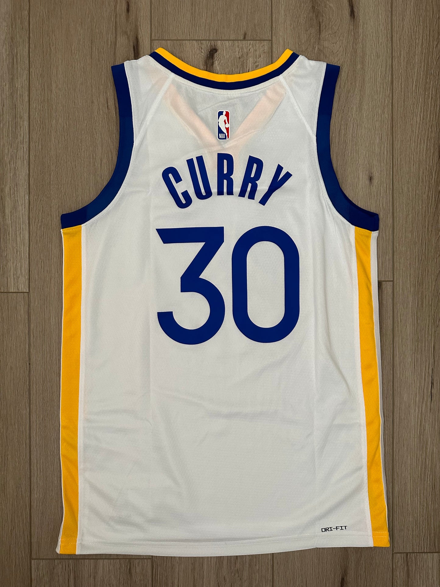 Golden State Warriors Stephen Curry #30 Basketball Jersey White Away Men Size
