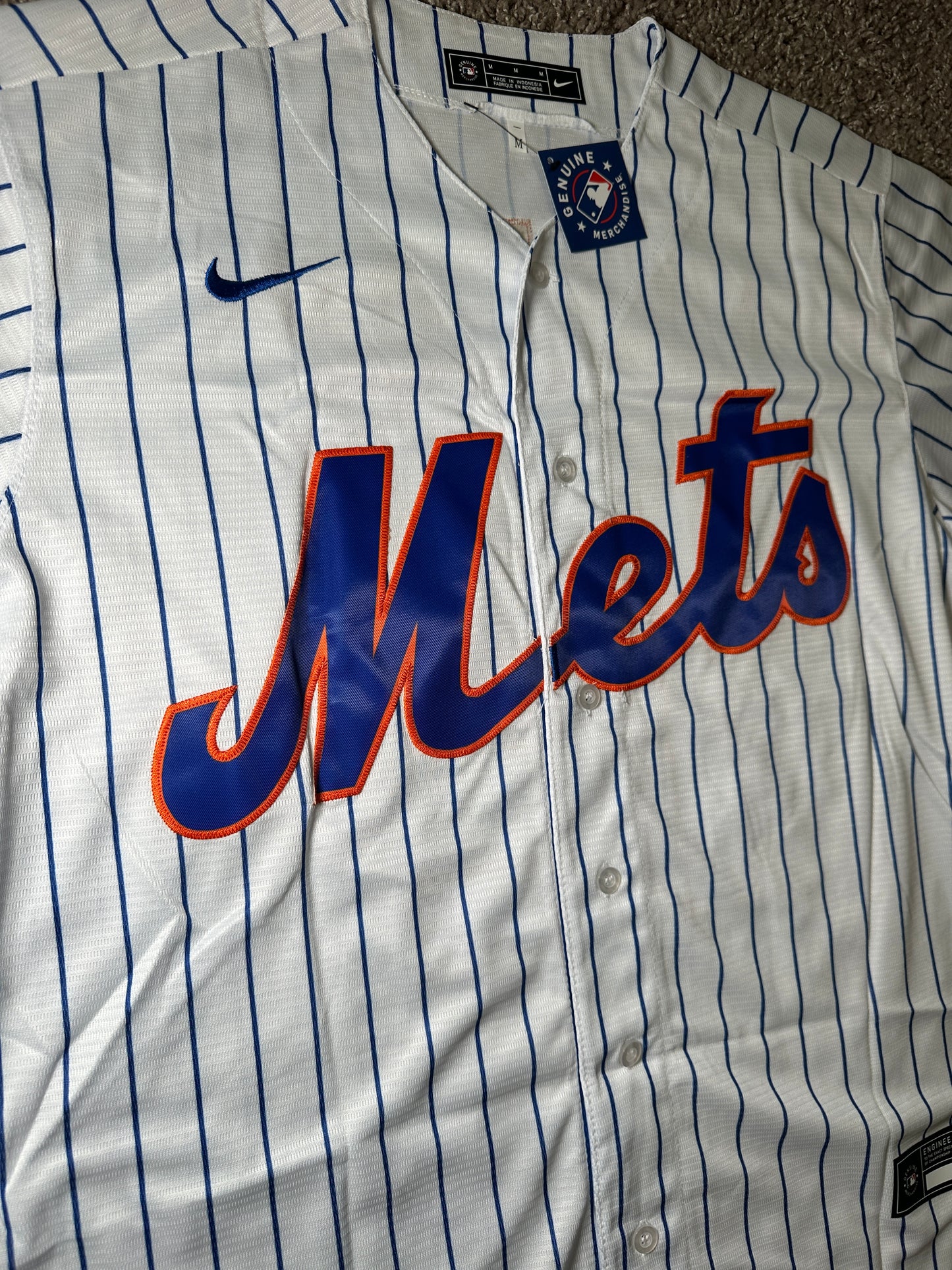New York Mets Francisco Lindor Baseball Jersey Home White Men Size