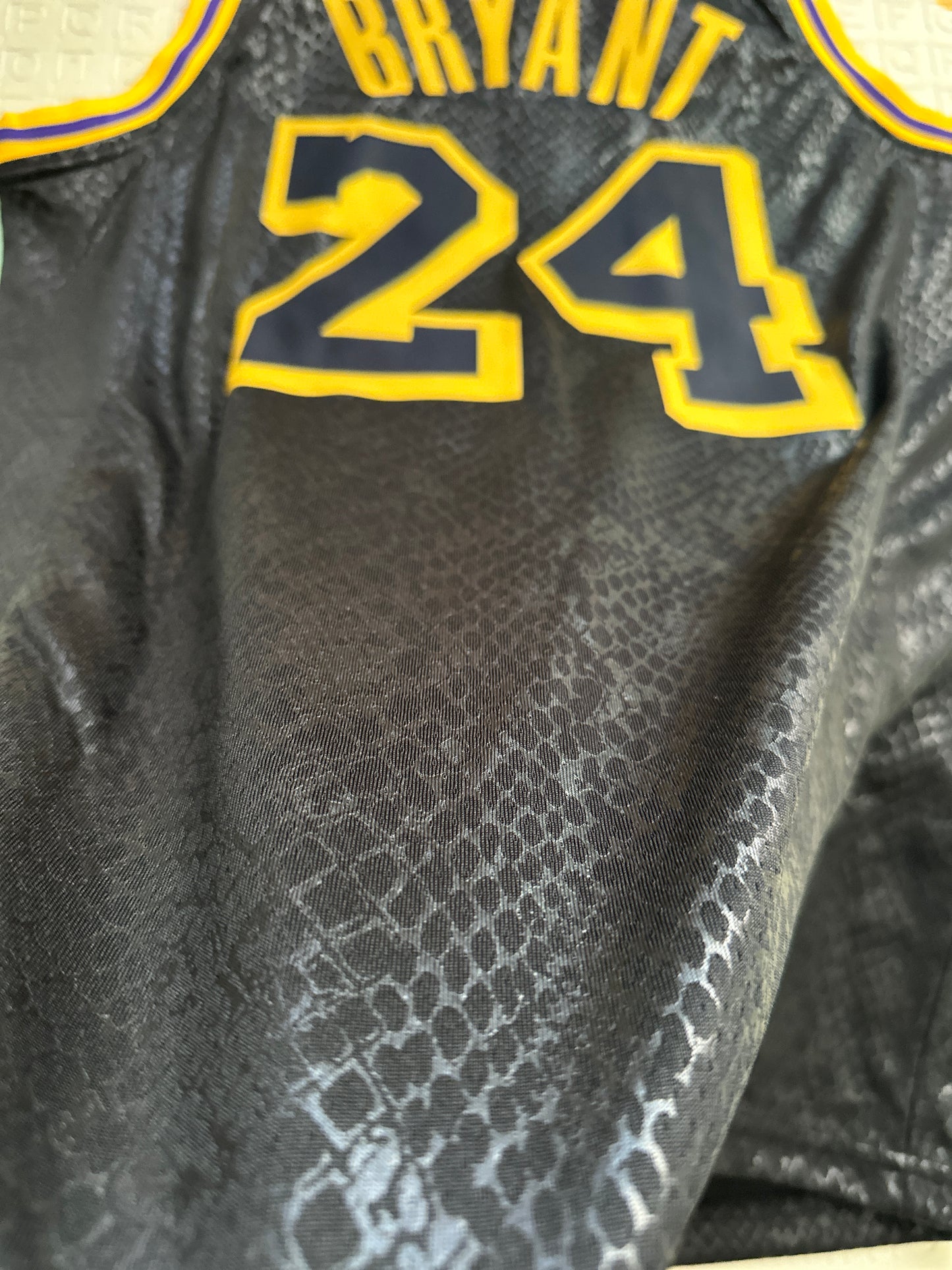 Kobe Bryant #24 Los Angeles Lakers Black Gold Basketball Jersey Men’s Size Shirt