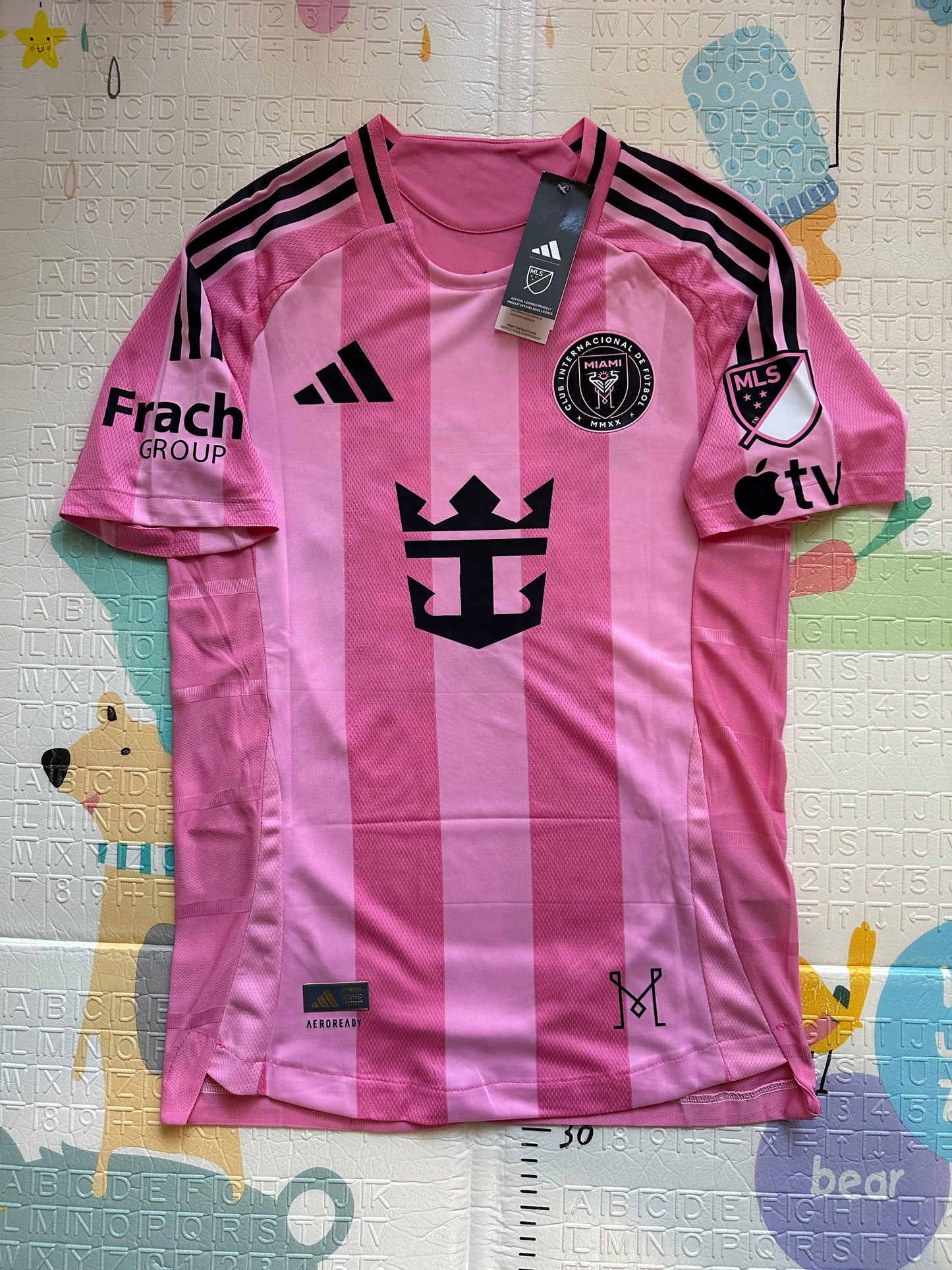 Inter Miami Messi #10 Soccer Jersey Pink 2025 Home Fan Men Size Shirt