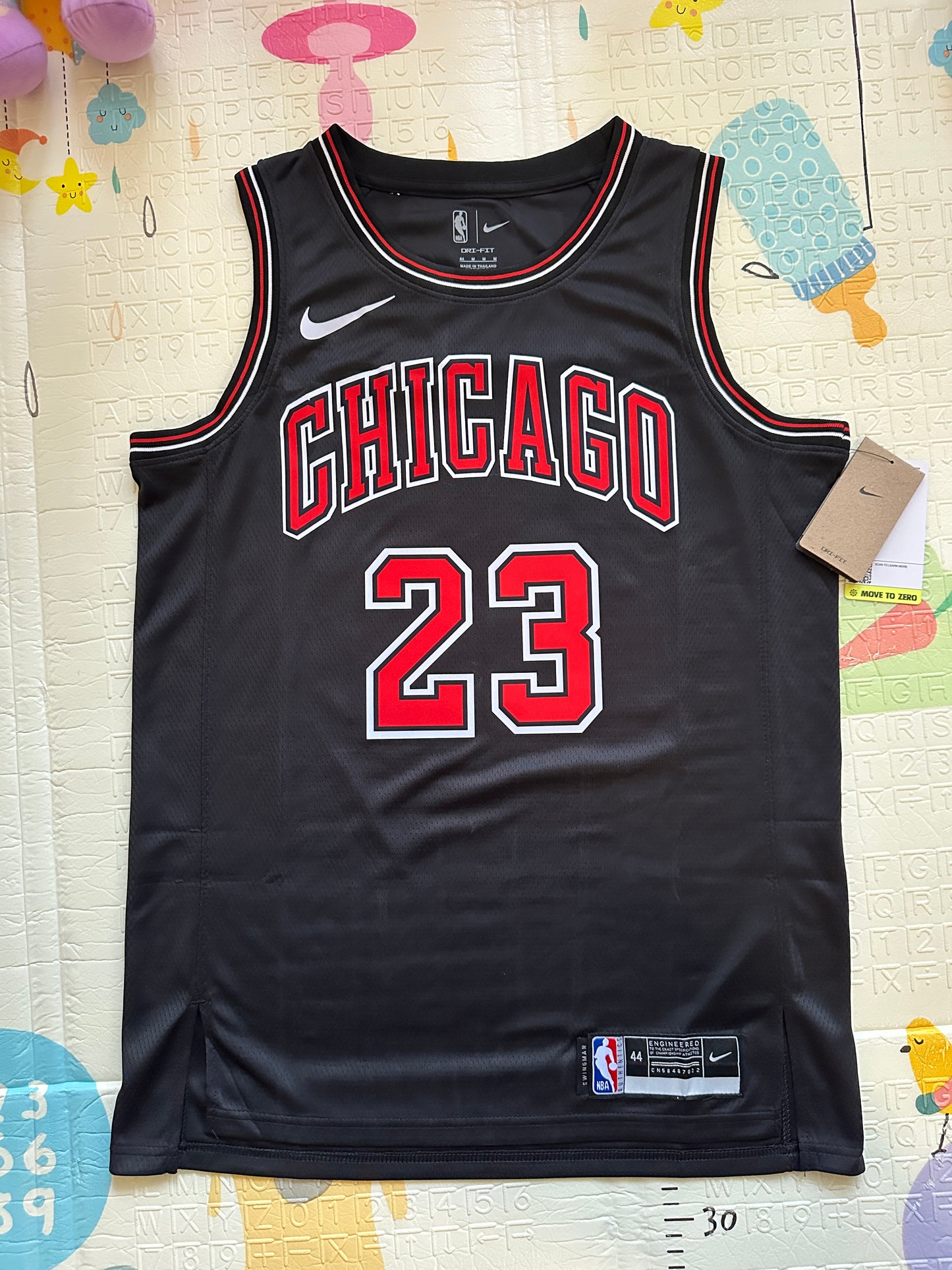 Chicago Bulls Michael Jordan #23 Retro Basketball Jersey Black Men Size