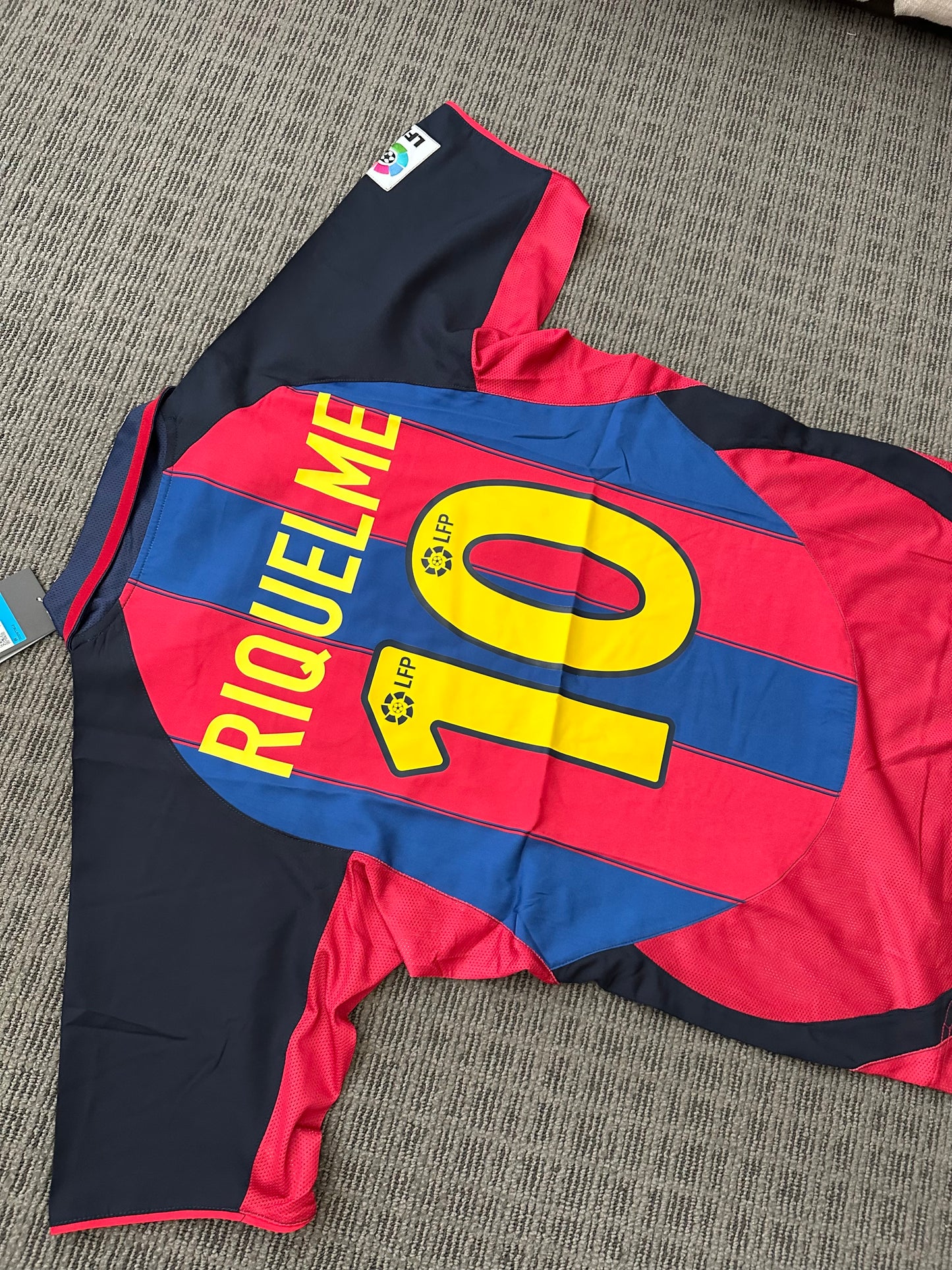 Soccer Jersey Barcelona Retro 03/04 Home Blue Red Juan Roman Riquelme #10 Shirt Men