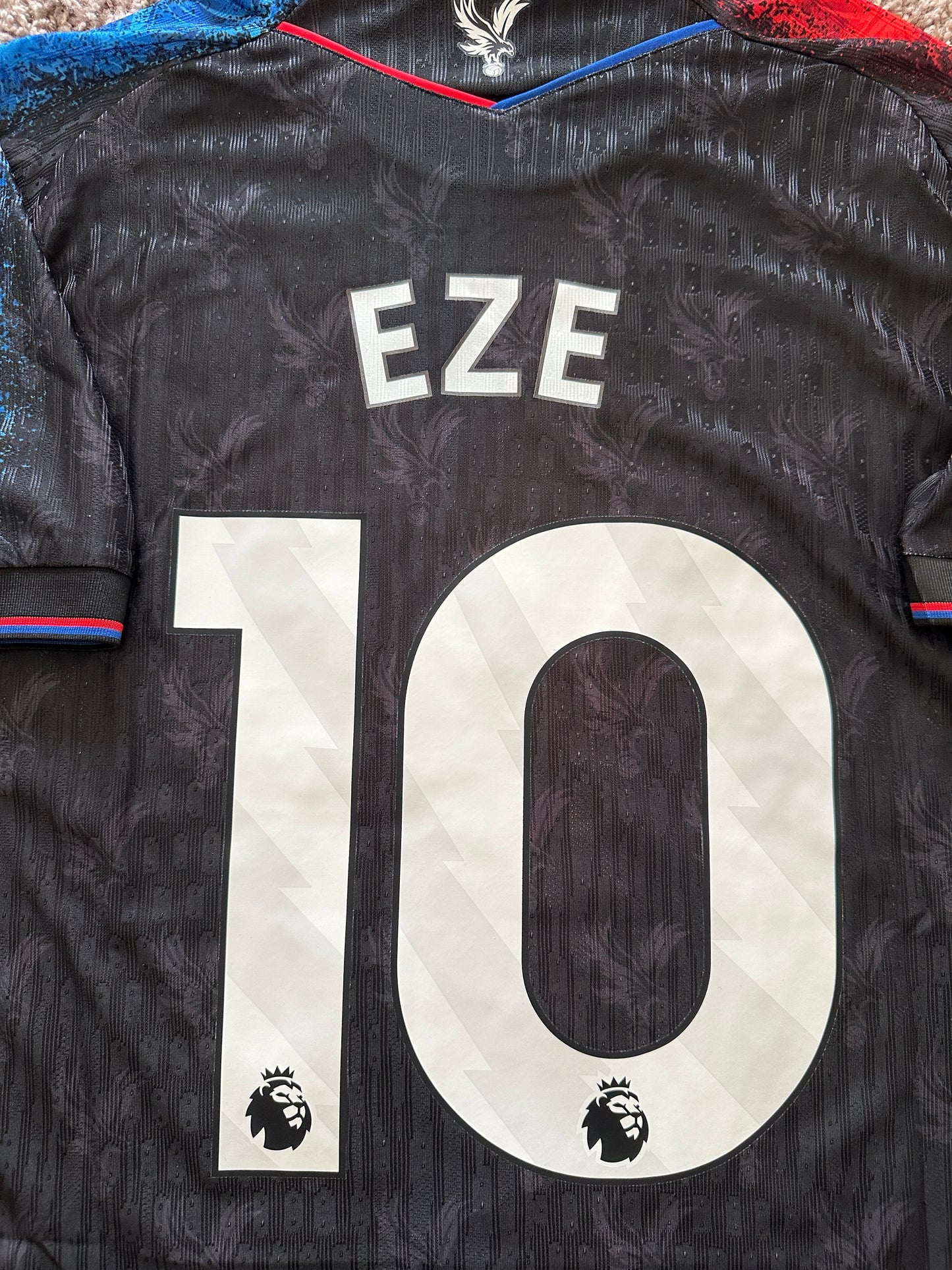 Crystal Palace 24/25 Away Black Soccer Jersey Eze #10 Player Version Premier