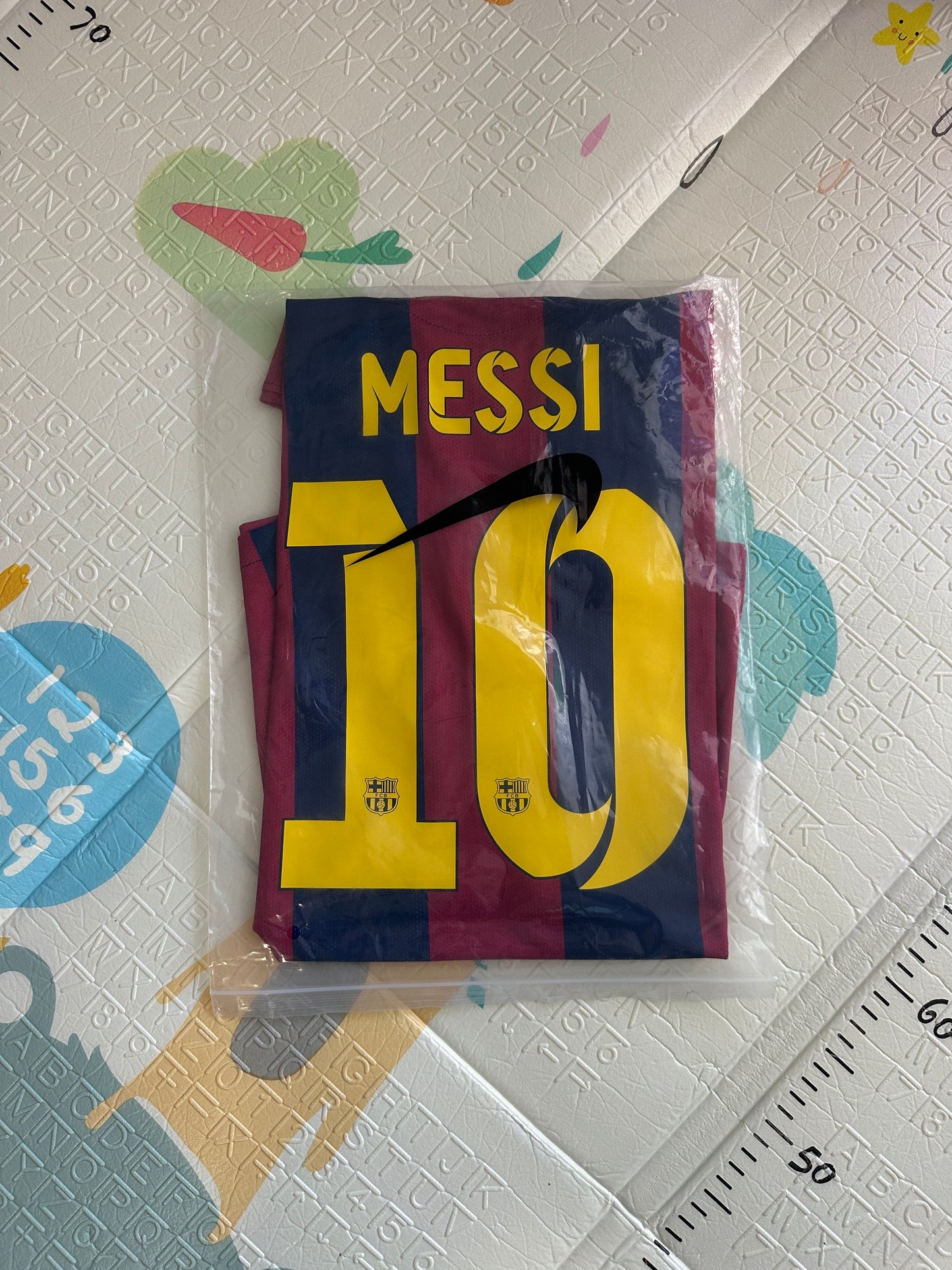Barcelona Soccer Jersey Lionel Messi 2015 Home Final UCL Regular size Men Shirt