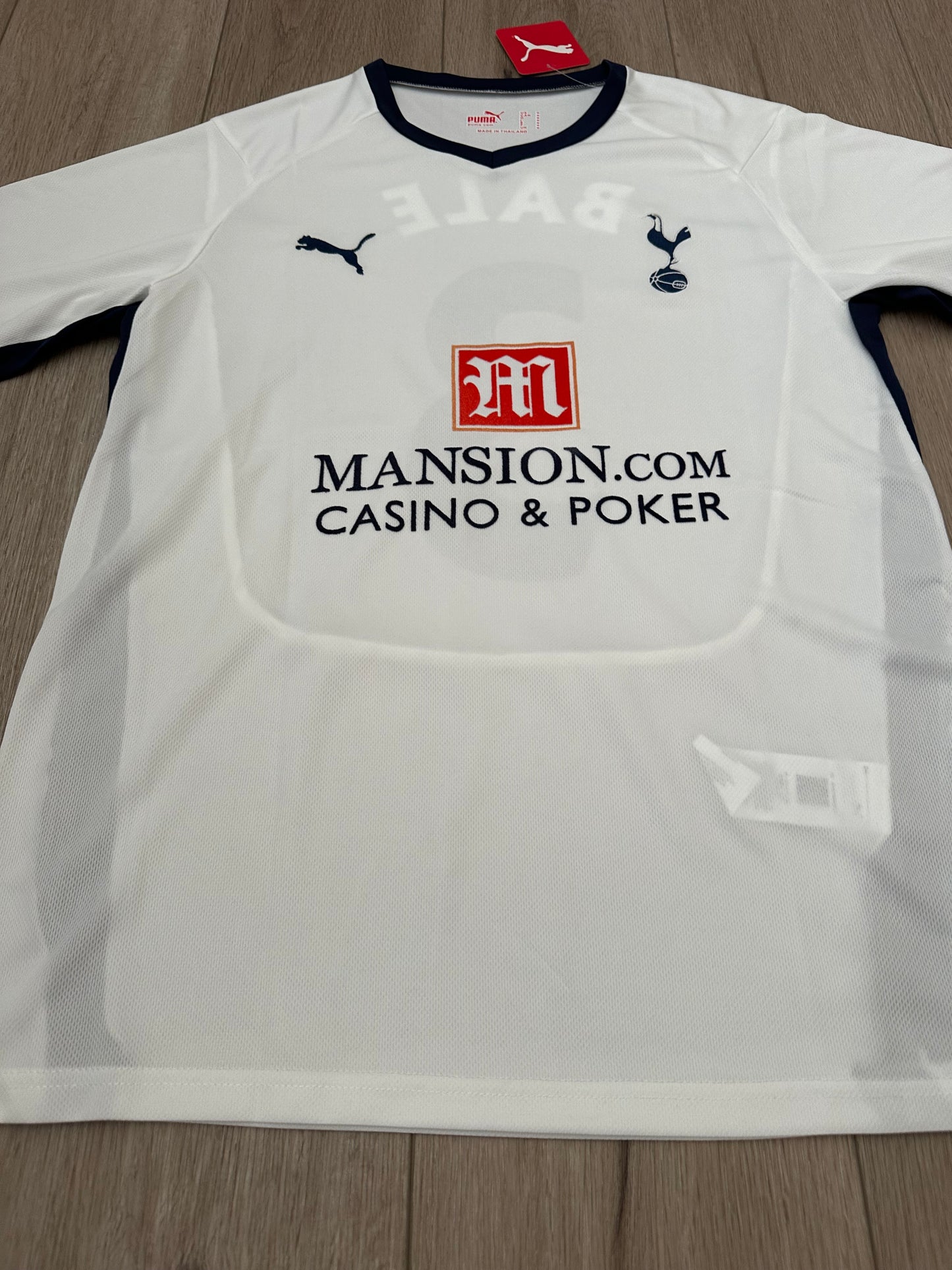 Tottenham Spurs 2008-09 Home Jersey Gareth Bale #3 White Retro Men’s Size