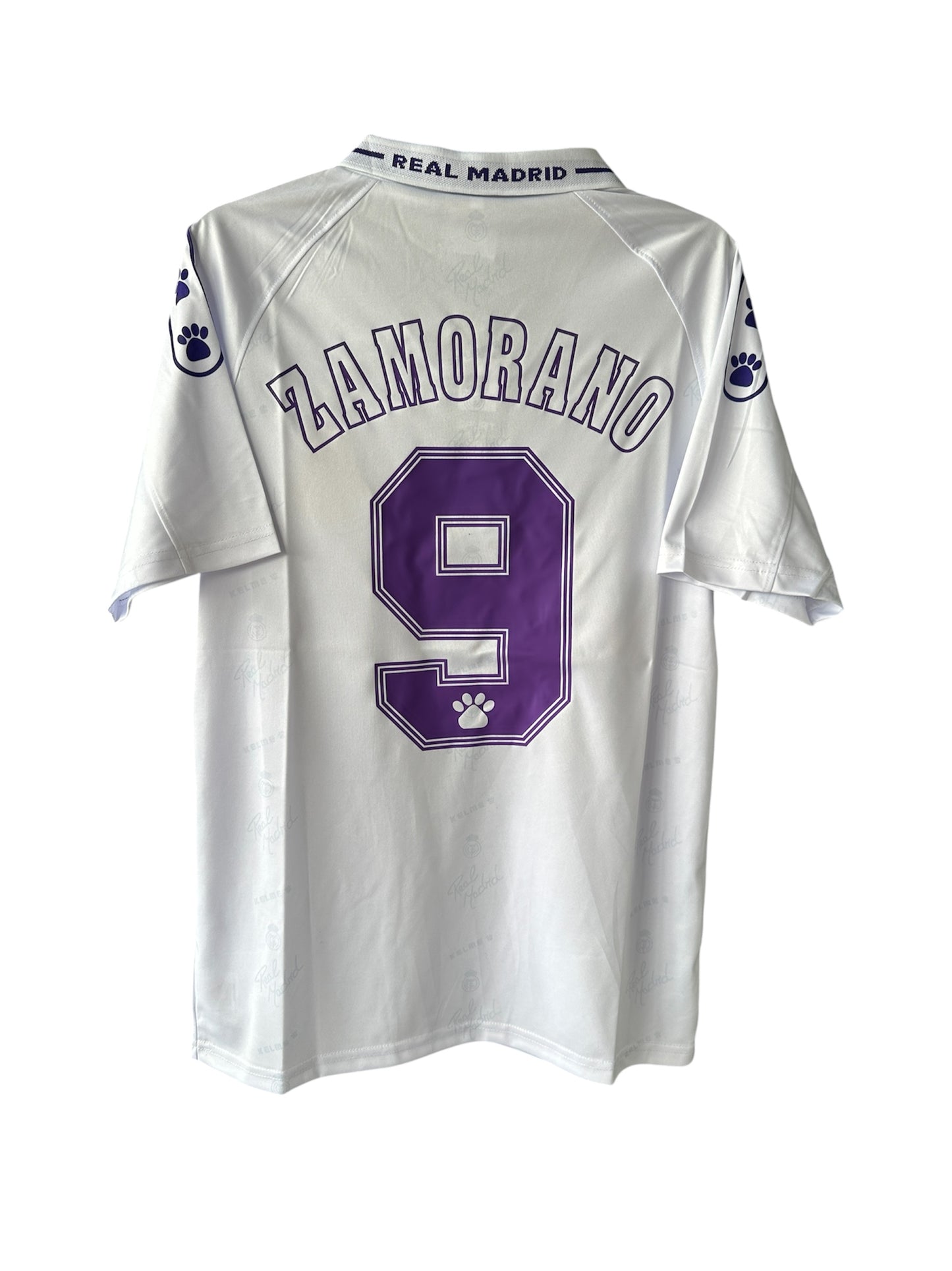 Real Madrid Ivan Zamorano #9 Retro Soccer Jersey Home white 1999 Men Size