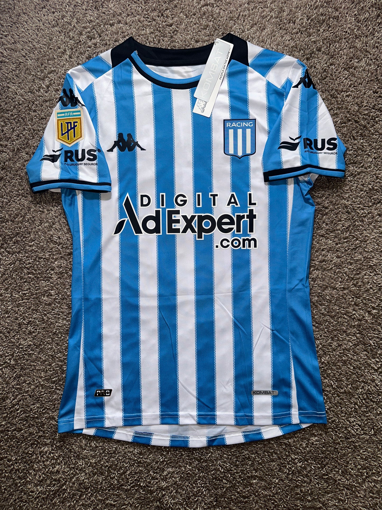 Racing Quintero Jersey Home Blue #8 Player Version Men size