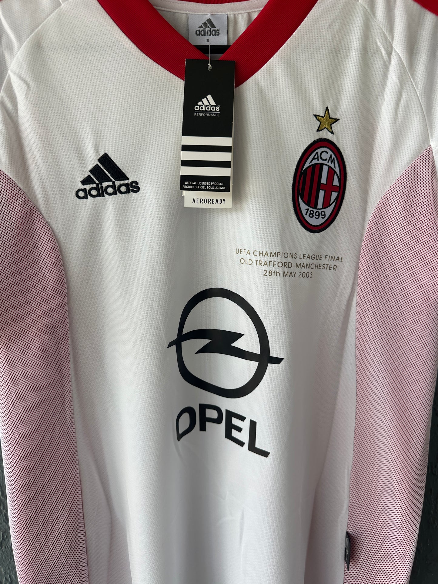 Milan 2003 UCL Final Andriy Shevchenko #7 Away Soccer Jersey White Men Team Size