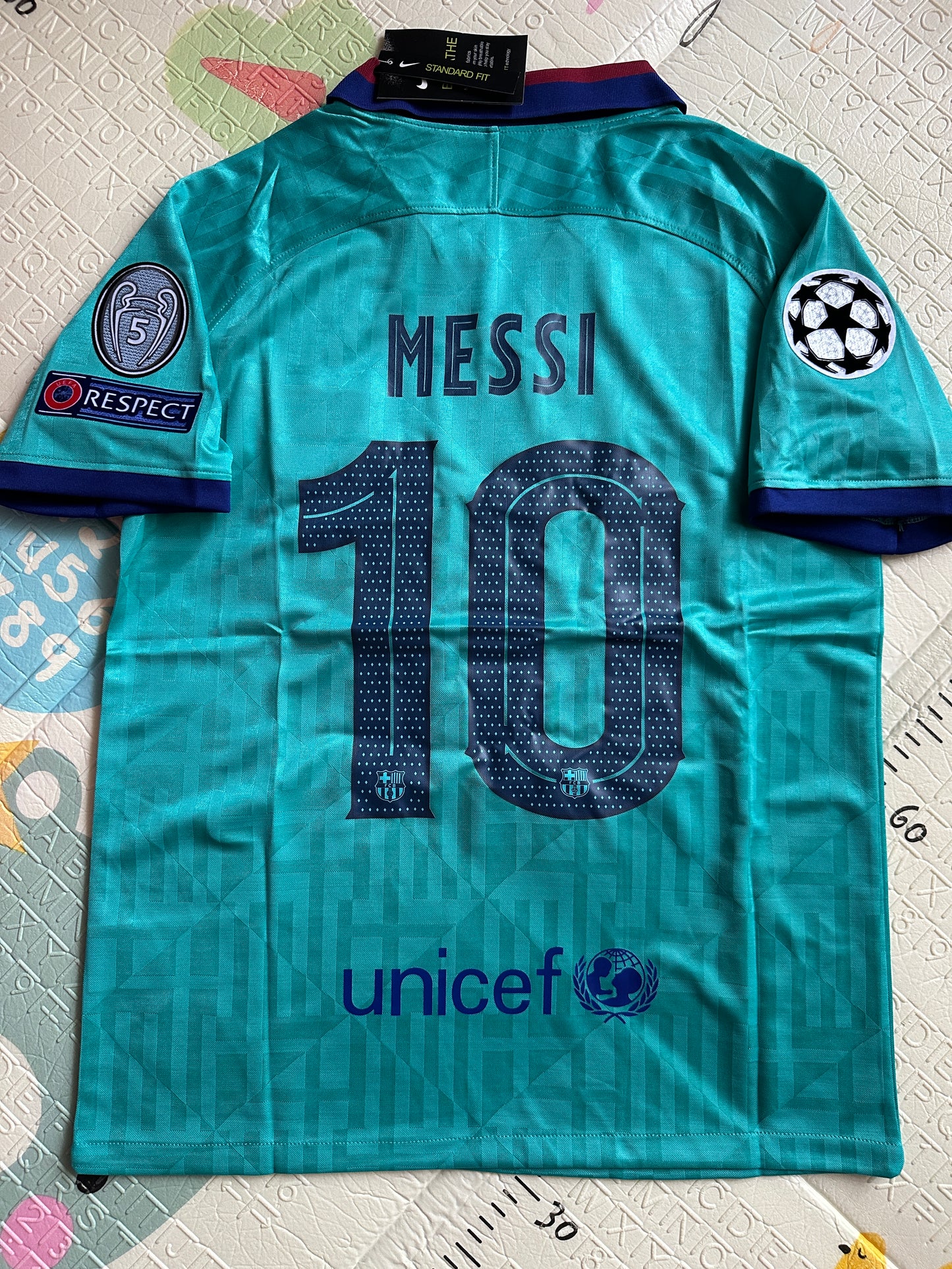 Barcelona 19/20 Messi Third Blue Soccer Jersey Men size