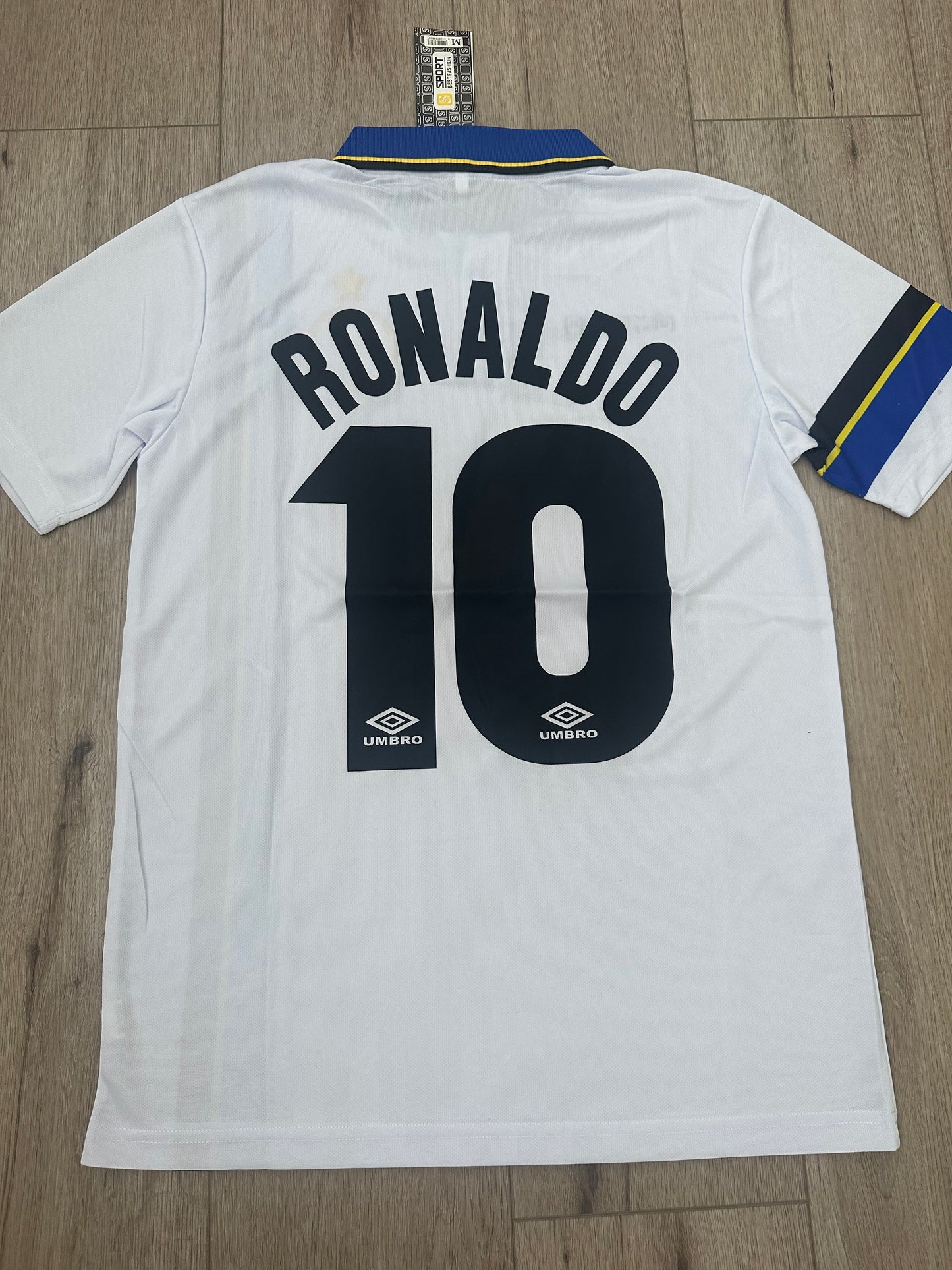 Inter Milan Ronaldo Nazario 1998 Away #10 Soccer Jersey Retro White Men size