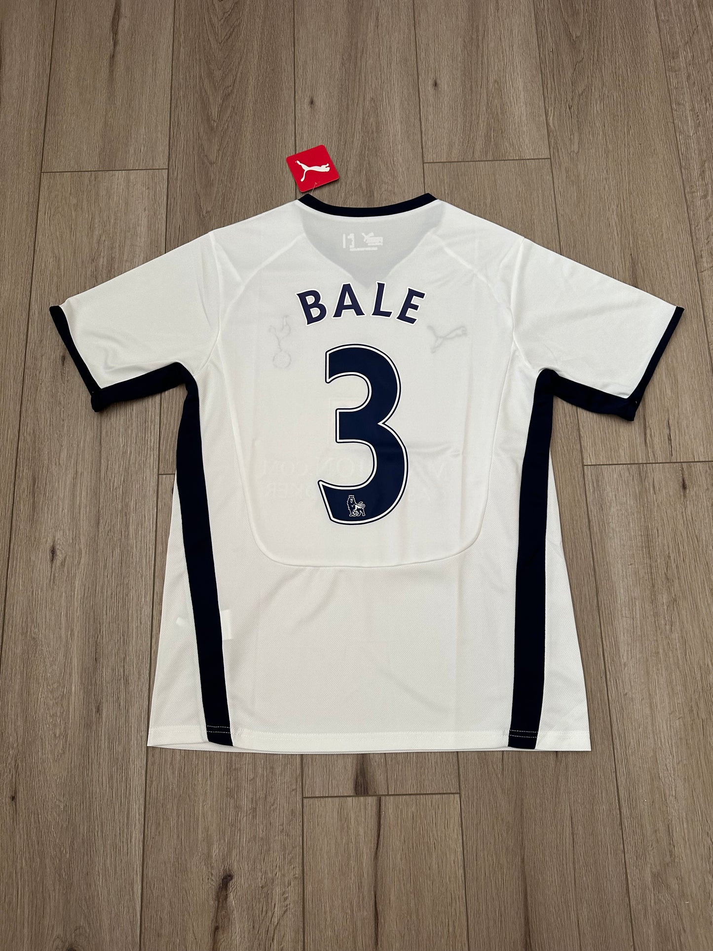 Tottenham Spurs 2008-09 Home Jersey Gareth Bale #3 White Retro Men’s Size