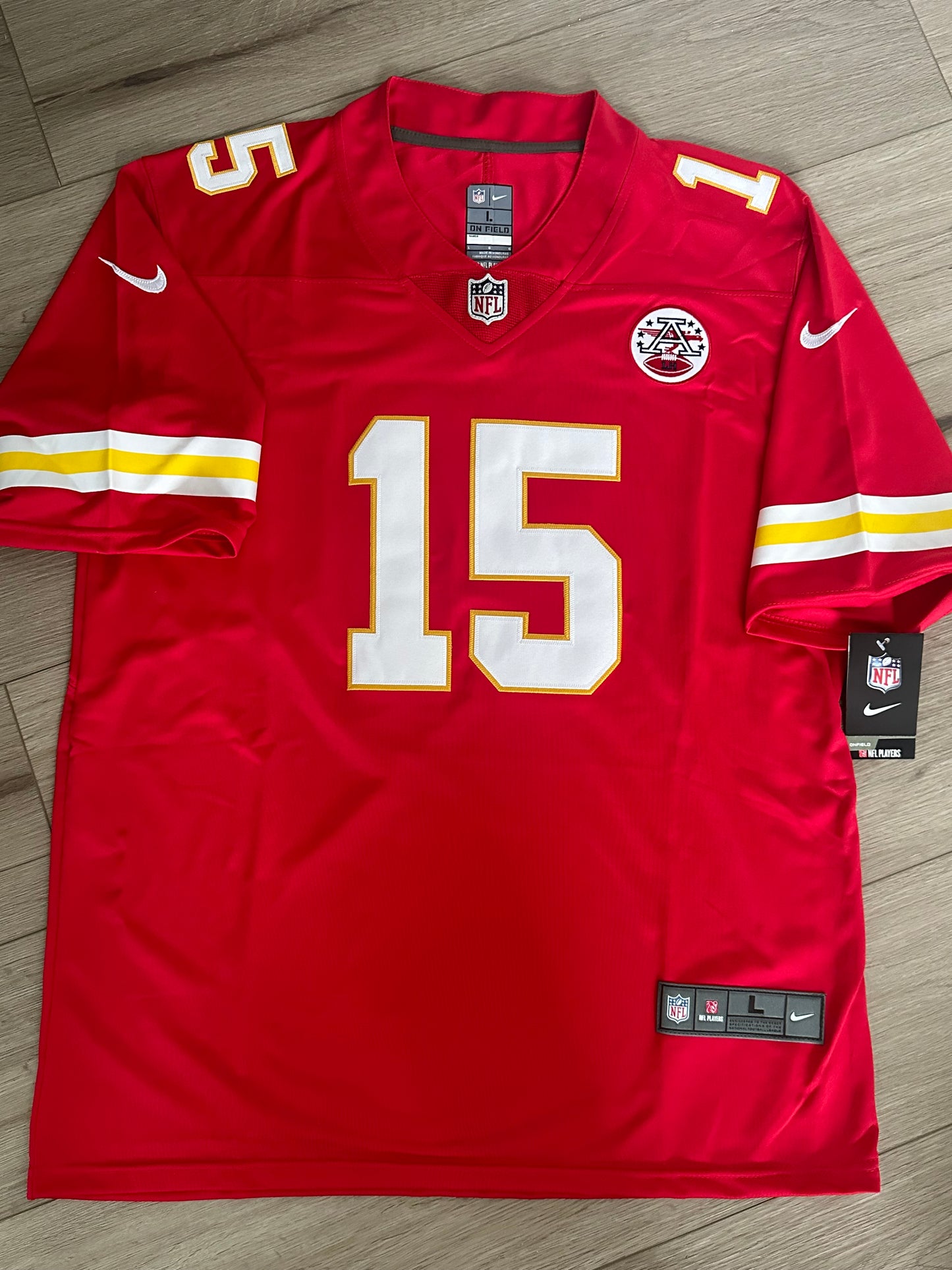 Kansas City Chiefs Patrick Mahomes Red American Football Jersey Men Plus Size