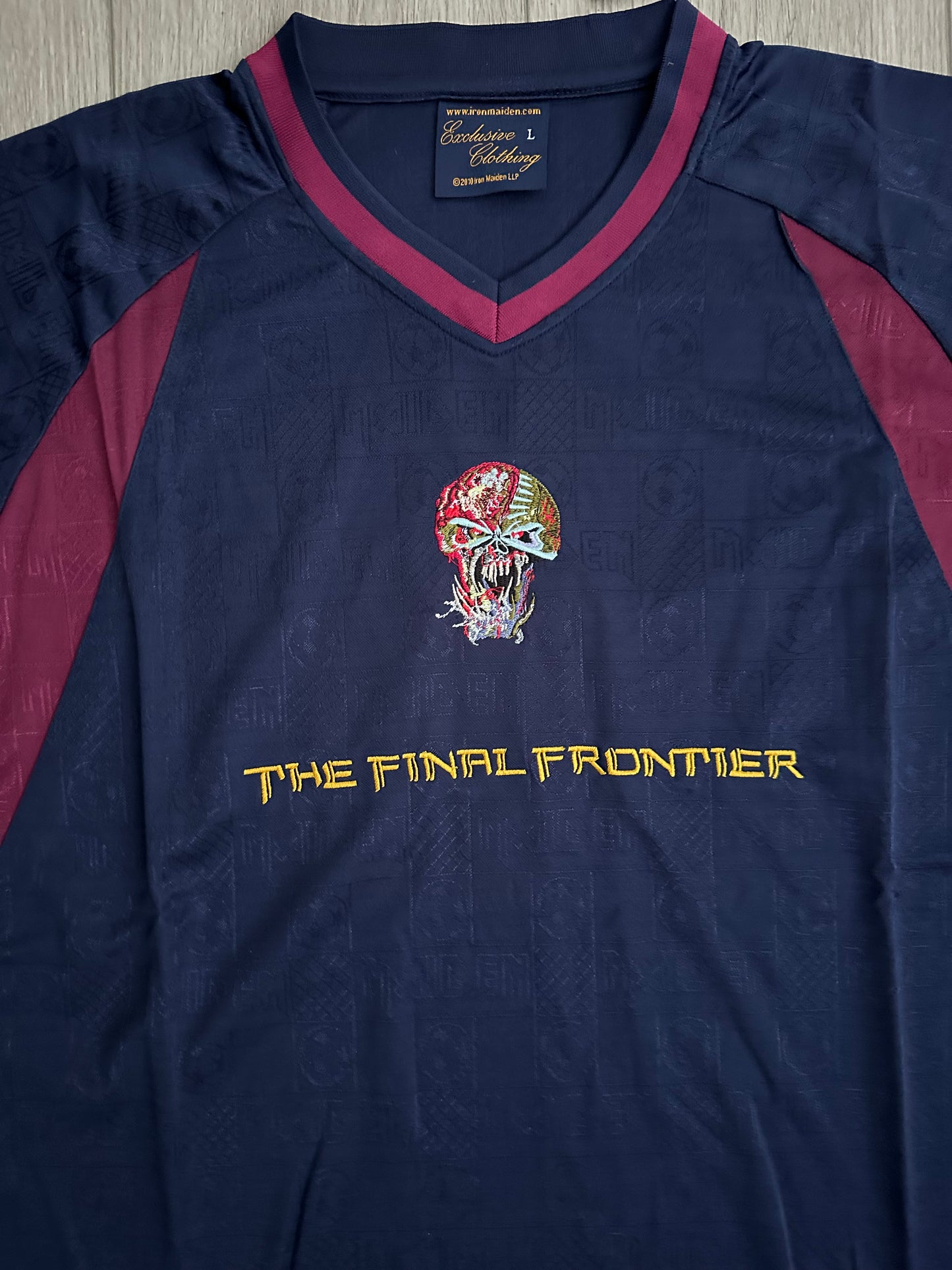 Soccer Jersey Retro 2010 West Ham Iron Maiden Home Red Blue Size Men Football