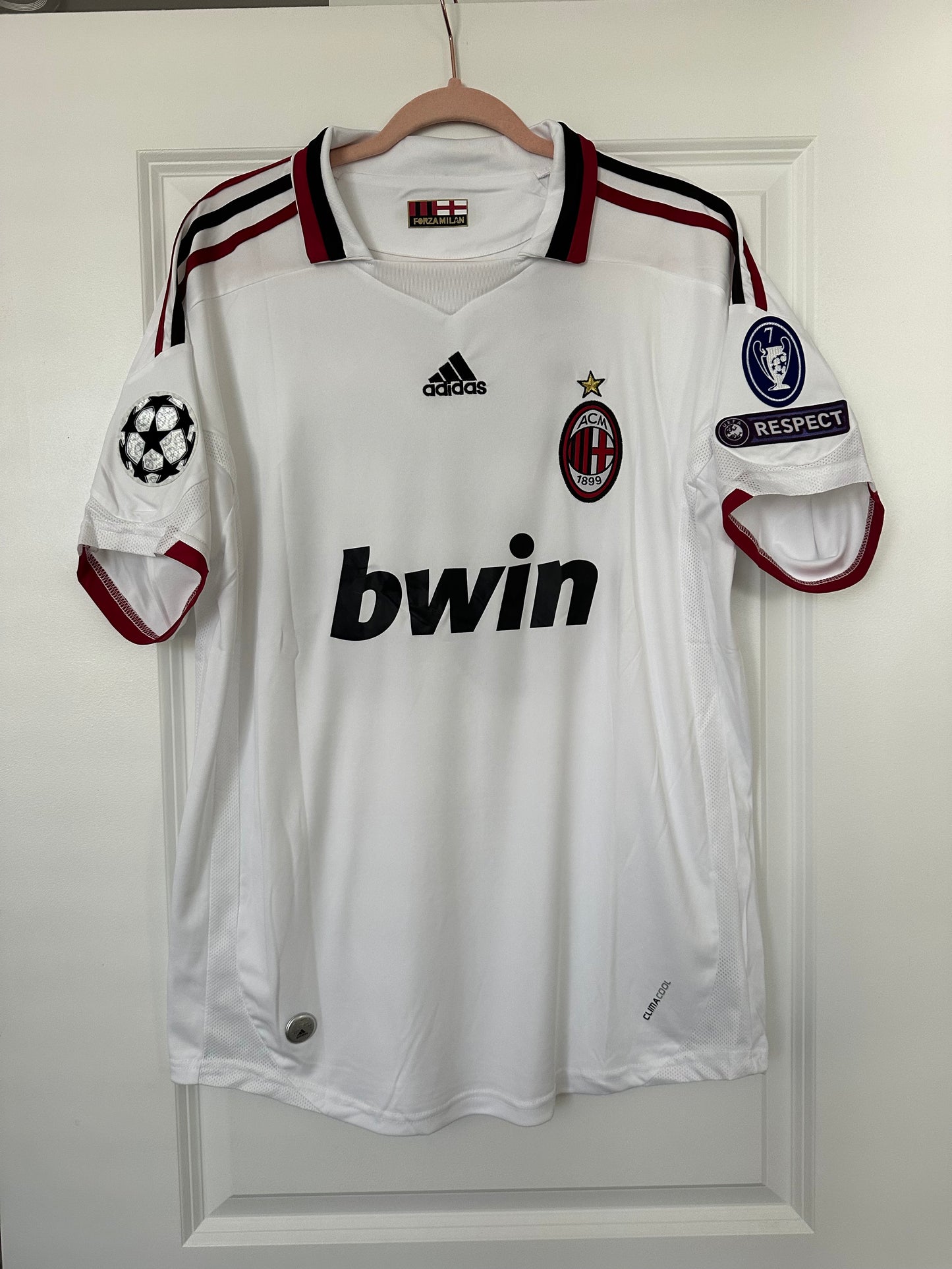 Soccer Jersey Milan 09/10 Ronaldinho #80 Away Home UCL Football Shirt Men Size