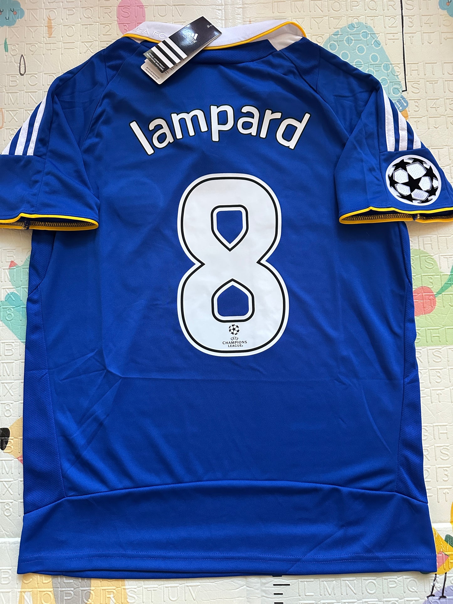 Chelsea Lampard Final Champions Soccer Jersey 2008 Blue Size Regular Men