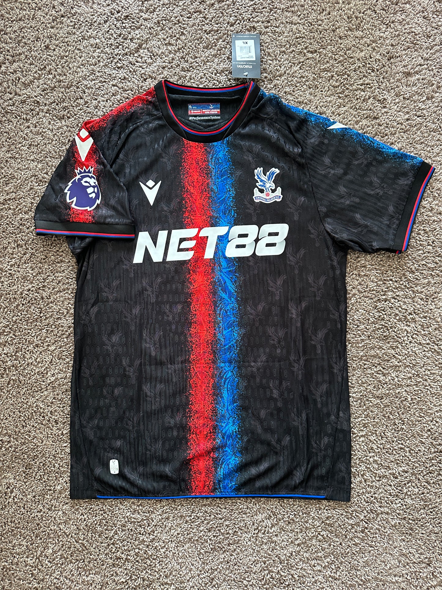 Crystal Palace 24/25 Away Black Soccer Jersey Eze #10 Player Version Premier