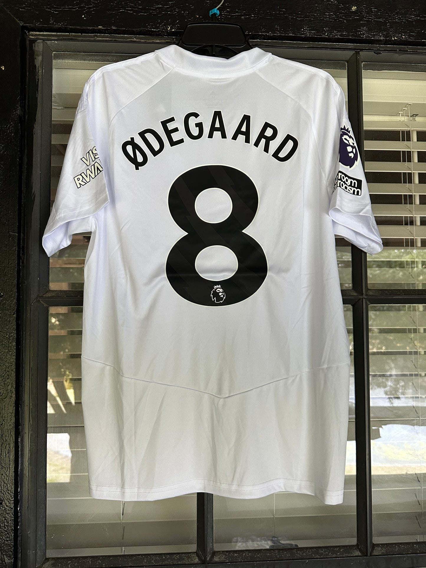 Arsenal Martin Odegaard #8 White Away Soccer Jersey 24/25 Men Size Shirt Club