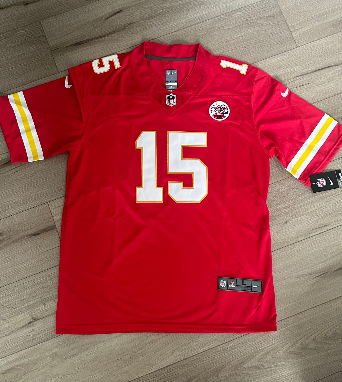 Kansas City Chiefs Patrick Mahomes Red American Football Jersey Men Plus Size
