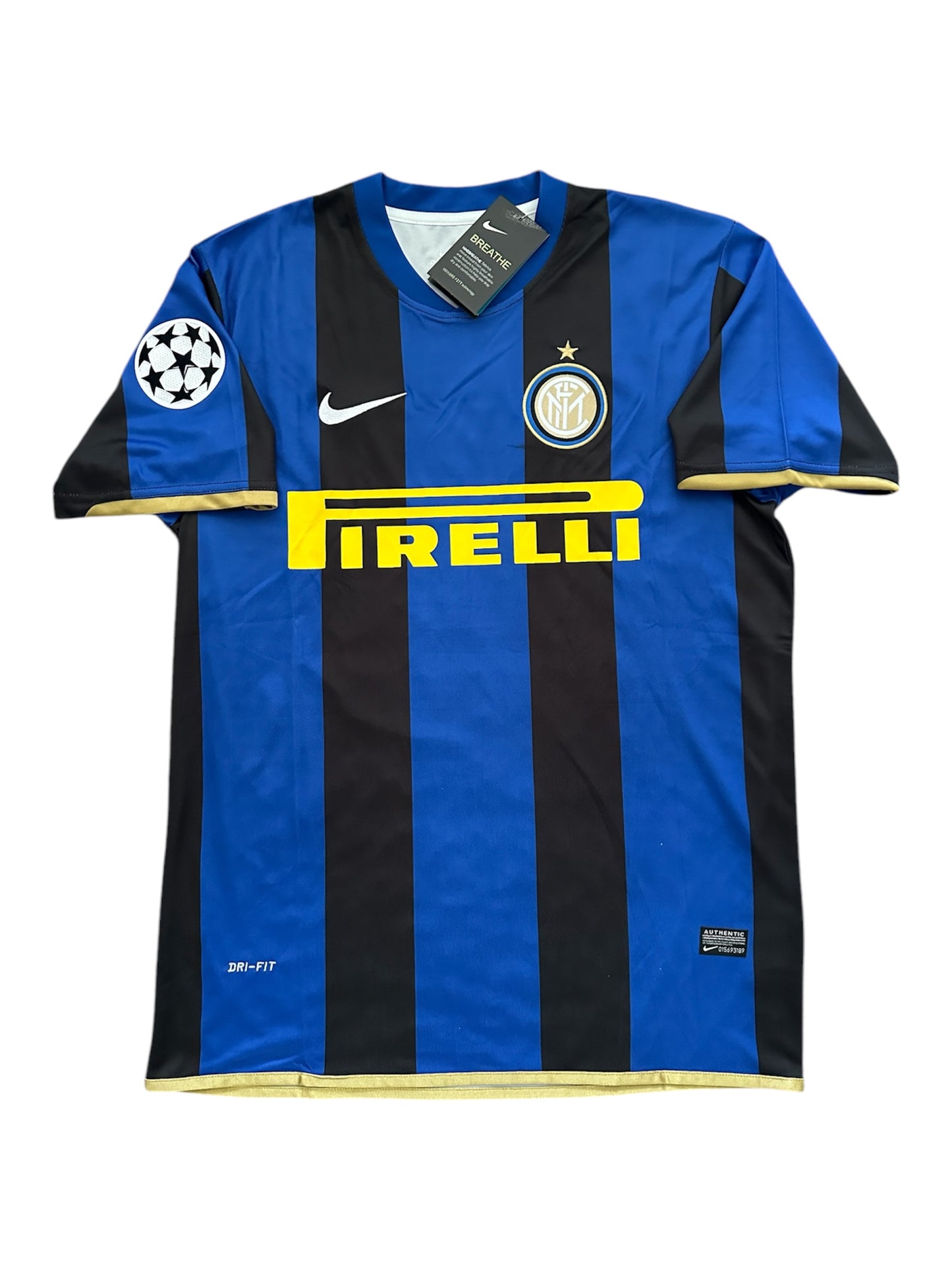Inter Milan Adriano Soccer Jersey Home Champions League Men