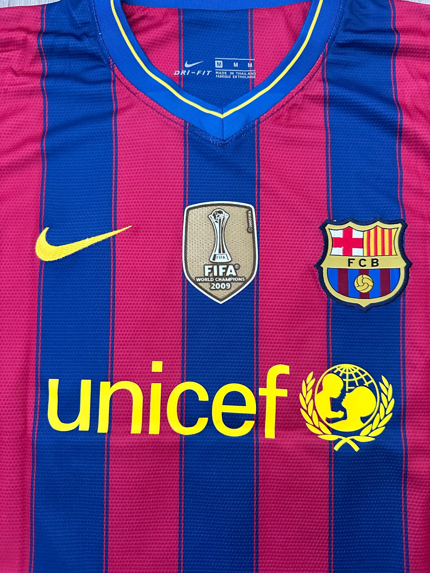 Messi Lionel #10 Barcelona 09/10 Retro Home Soccer Jersey UCL True size Men