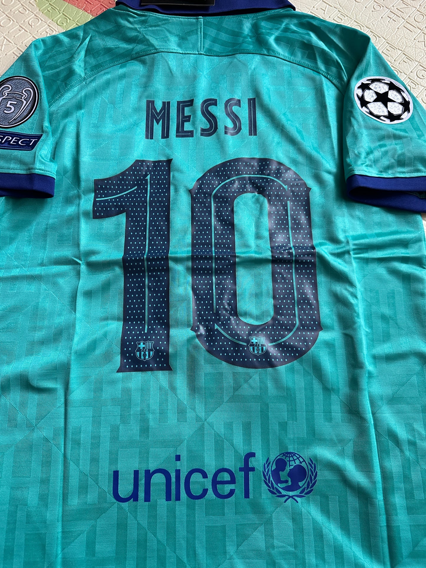 Barcelona 19/20 Messi Third Blue Soccer Jersey Men size