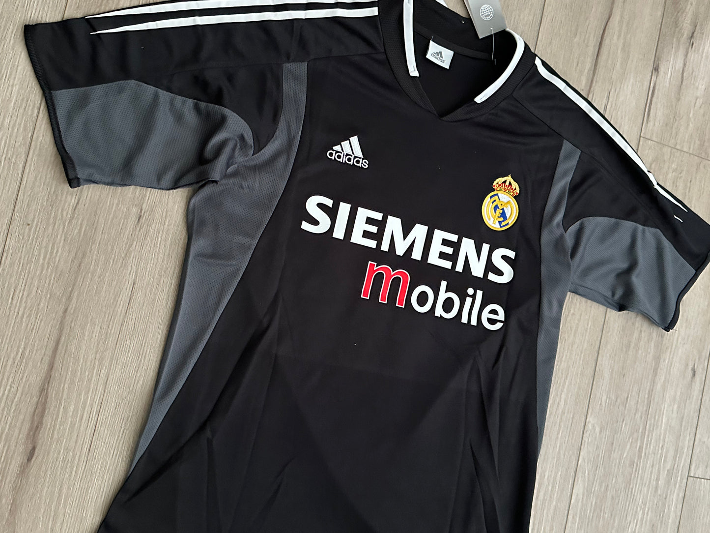 Soccer Jersey Luis Figo 10 Retro Real Madrid Away Black 04/05 Shirt Football Men