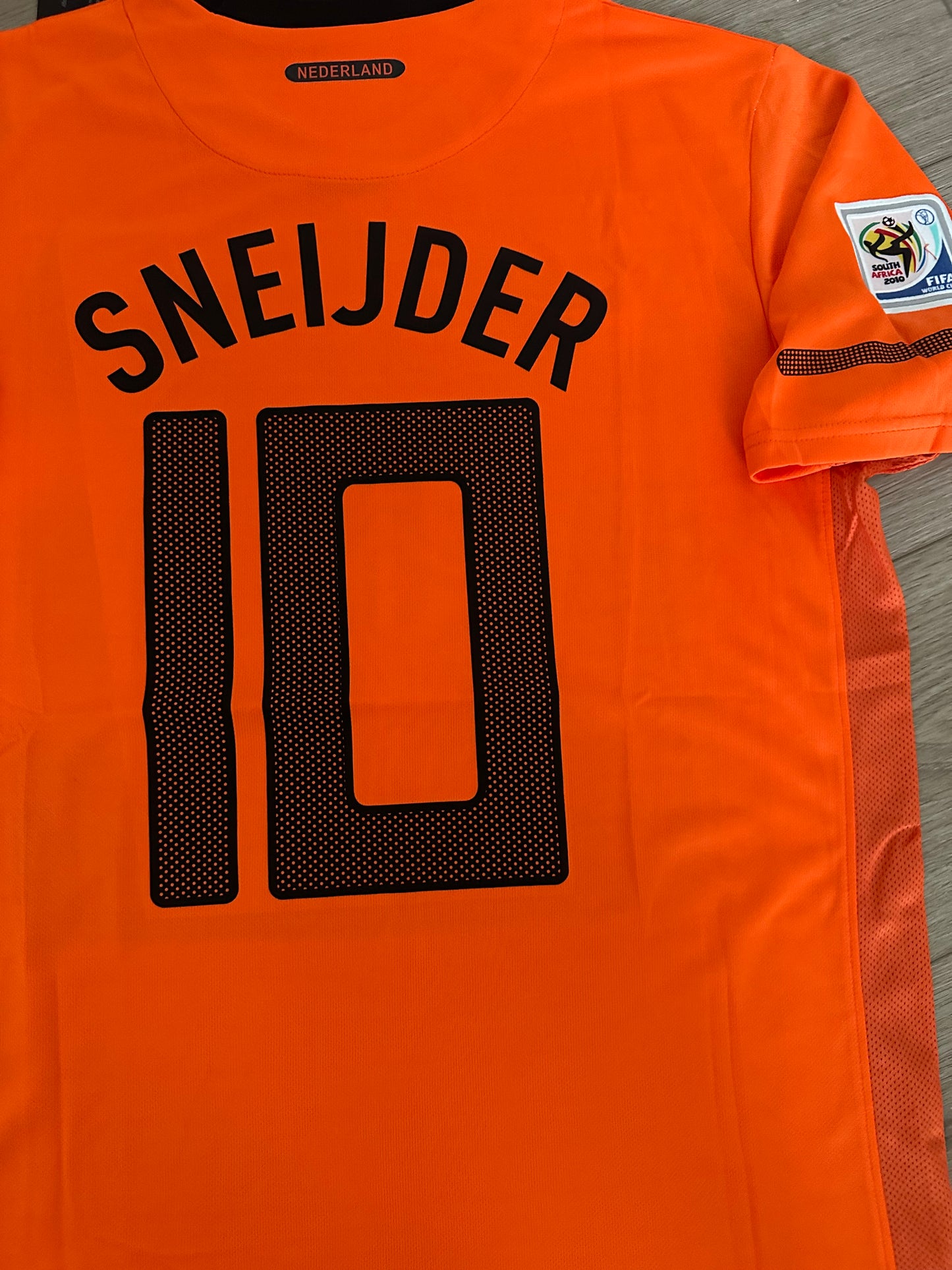 Nederland Wesley Sneijder Soccer Jersey 2010 FWC Final Orange Men’s Regular Size