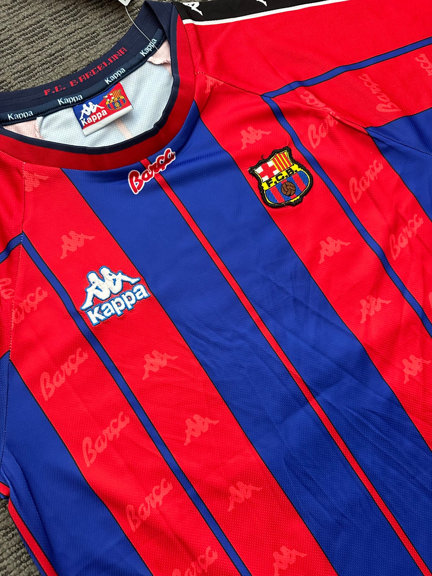 Soccer Jersey Barcelona Retro Home Blue Red Pep Guardiola #4 96/97 Shirt Men